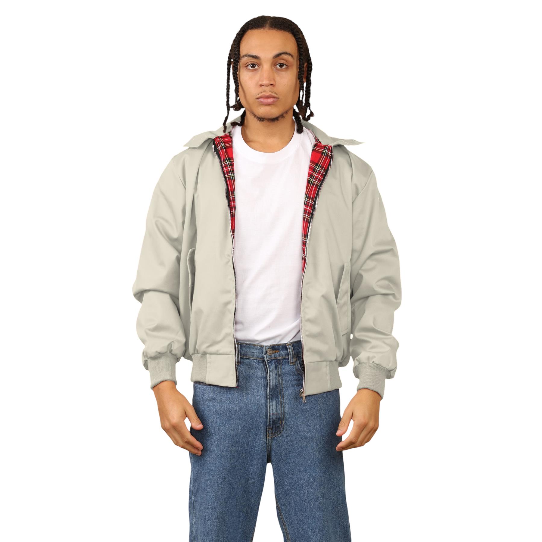 Mens ZipUp Classic Trendy 1970's Retro Vintage Bomber Mod