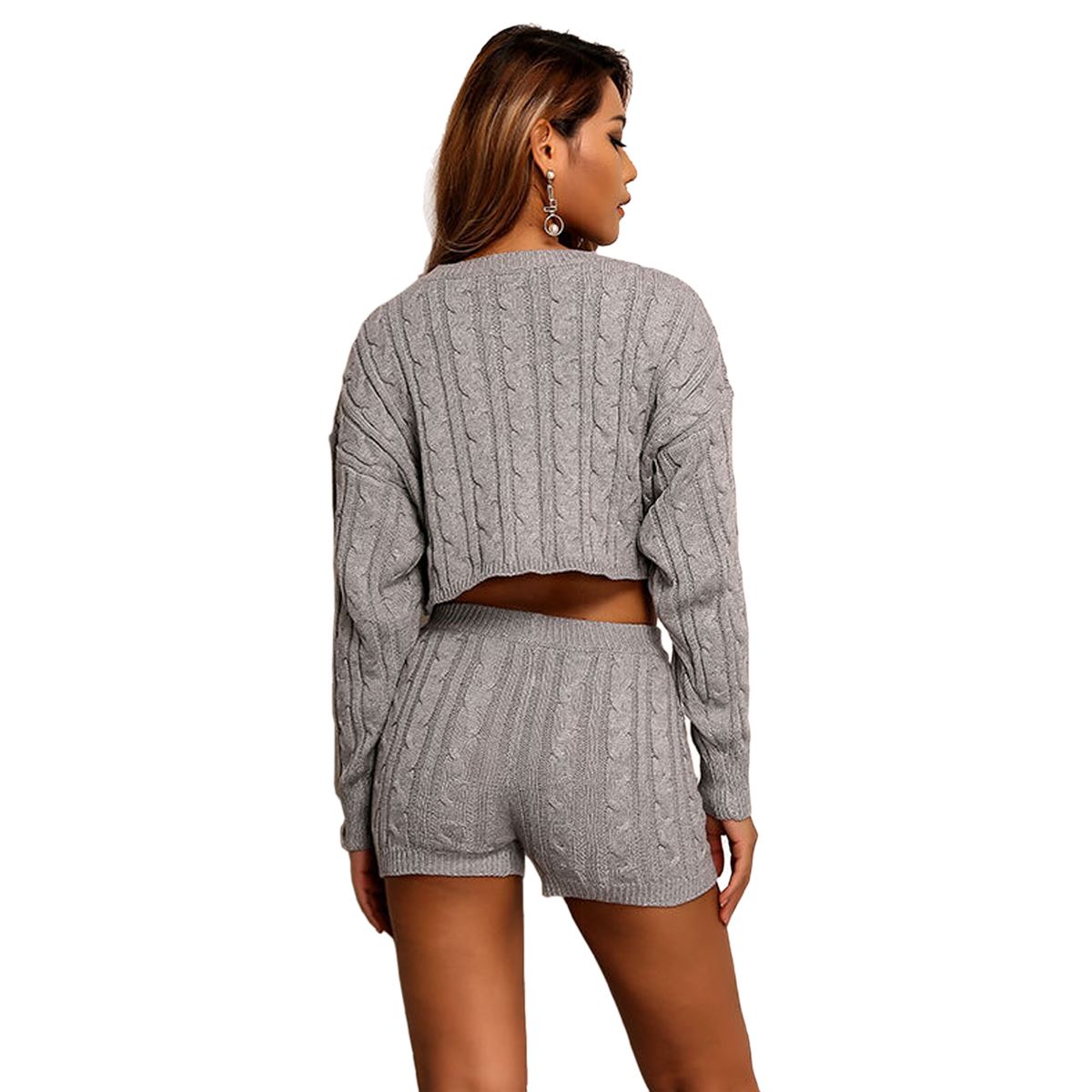 sweater shorts lounge set