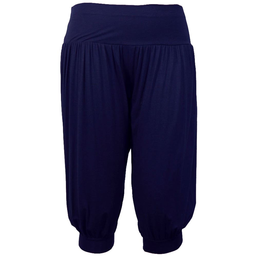 Womens 3/4 Alibaba Leggings Cropped Harem Trousers Plain Cuffed Hareem Pants - Picture 5 of 9