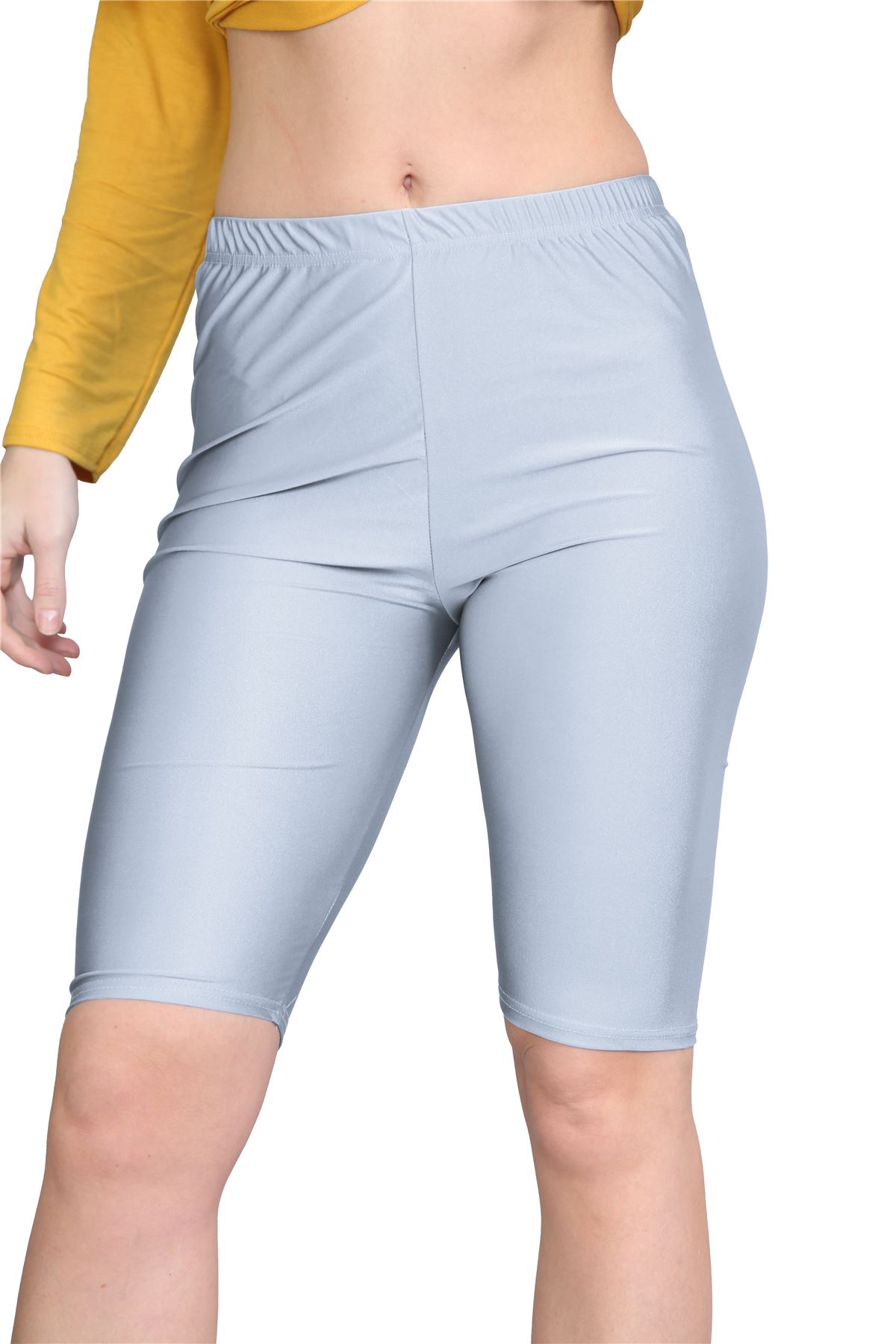 Damas Pantalones Cortos de Ciclismo Lisos Estirados Lycra Brillante Gimnasio Yoga Baile Pantalones Cortos - Imagen 81 de 100