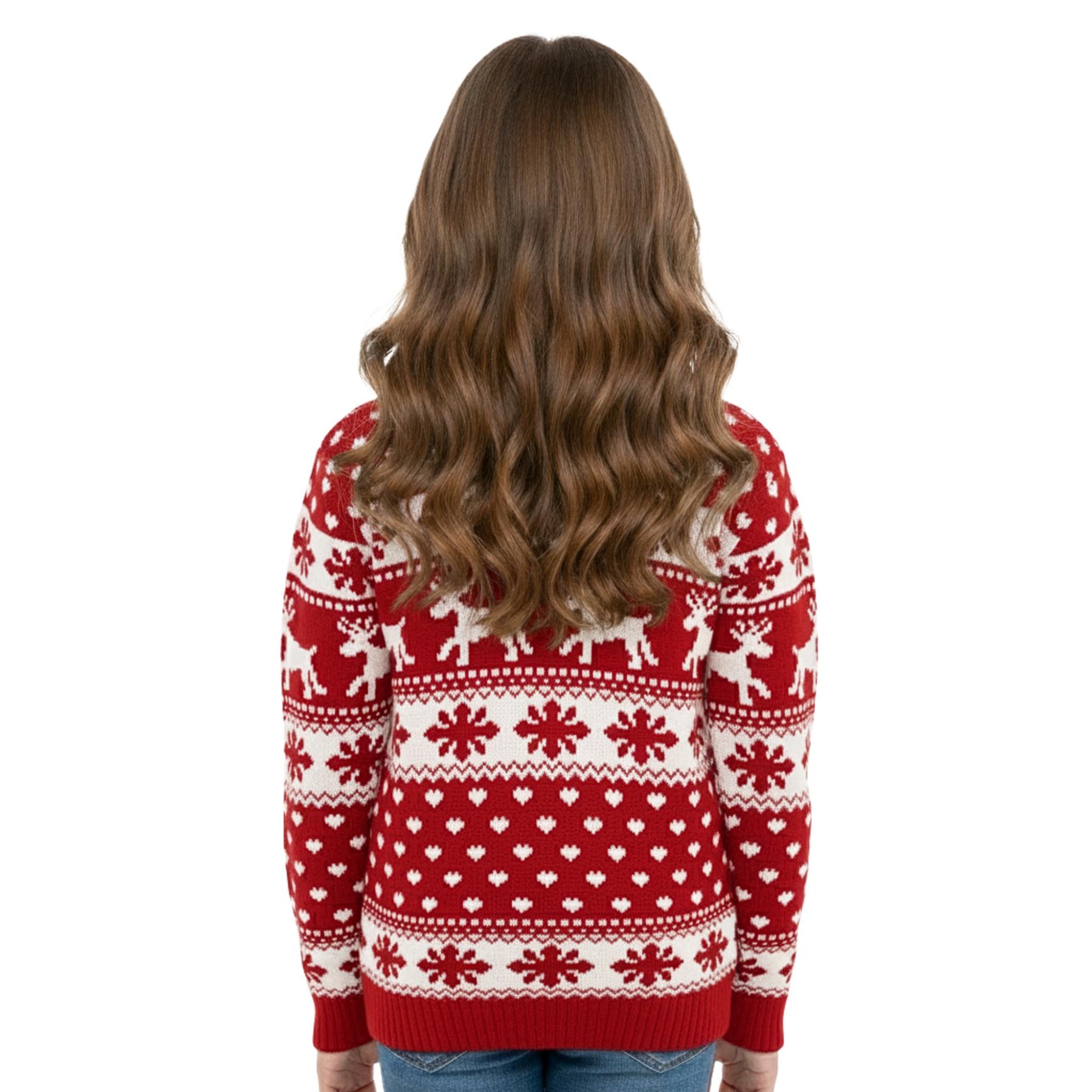 Kids Christmas Jumper Girls Boy Reindeer Sweater Children Novelty Xmas Sweater - Picture 63 of 97