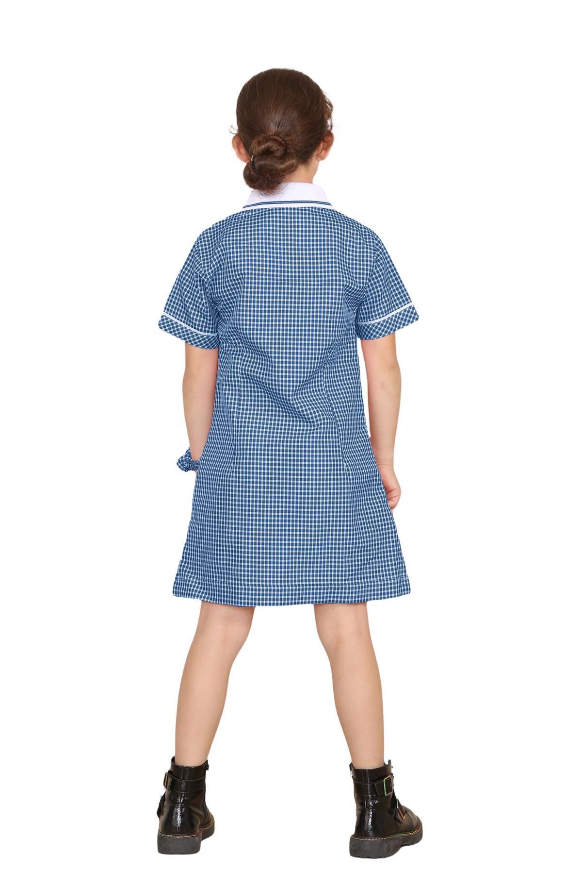 Mädchen Gingham Schule Kurzarm Plissee Kleid Schuluniform Sommer 2er Pack - Bild 12 von 49