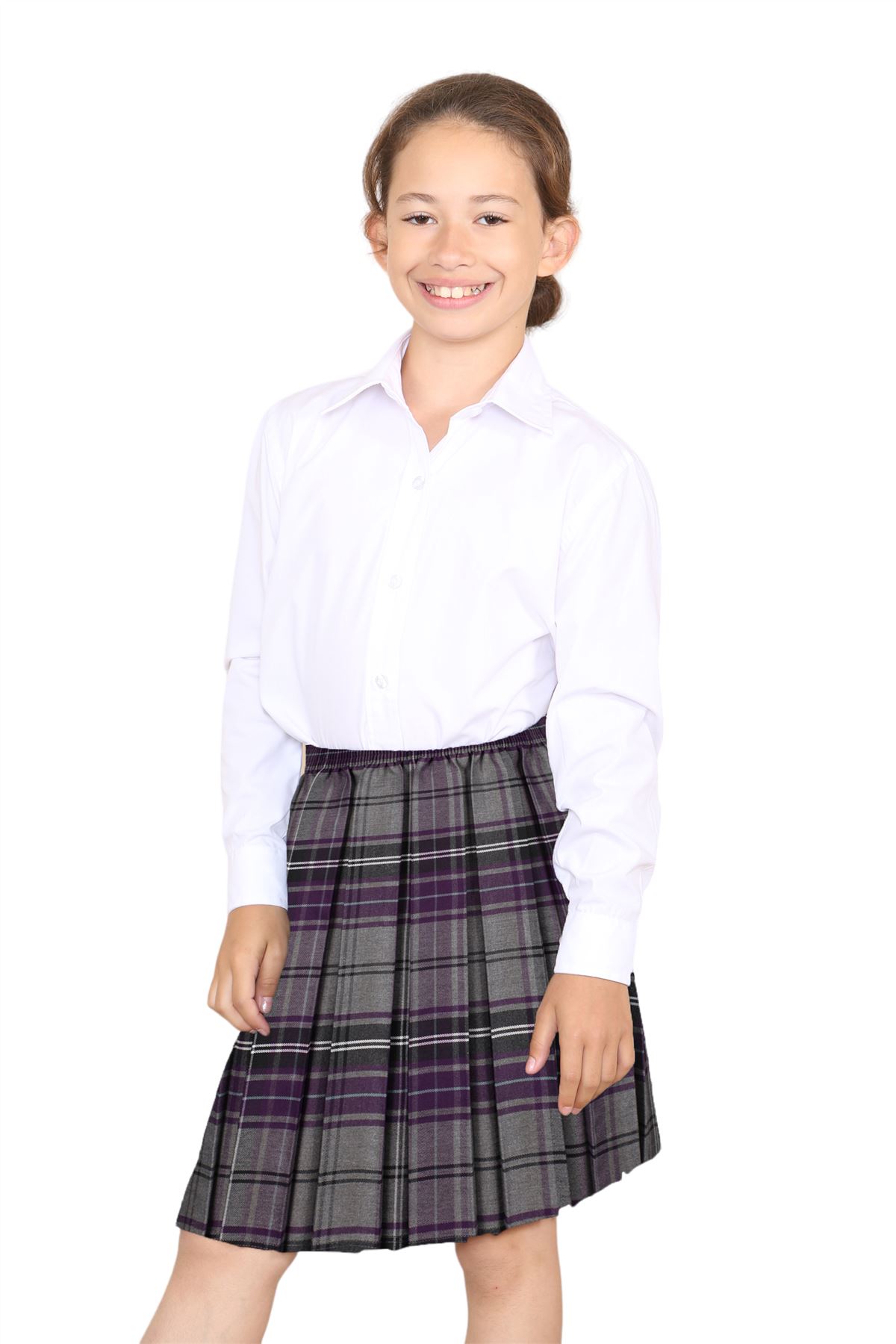Mädchen Box Plissee Rock Schule Allround elastische Taille Uniform Kinder Röcke - Bild 58 von 92