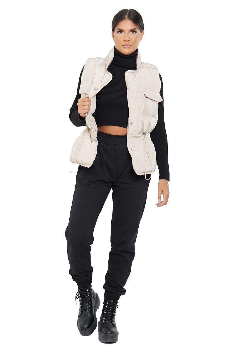 Damas Mujeres Chaleco Acolchado Acolchado Chaqueta Chaleco Invierno Abrigo Calentador de Cuerpo - Imagen 17 de 17