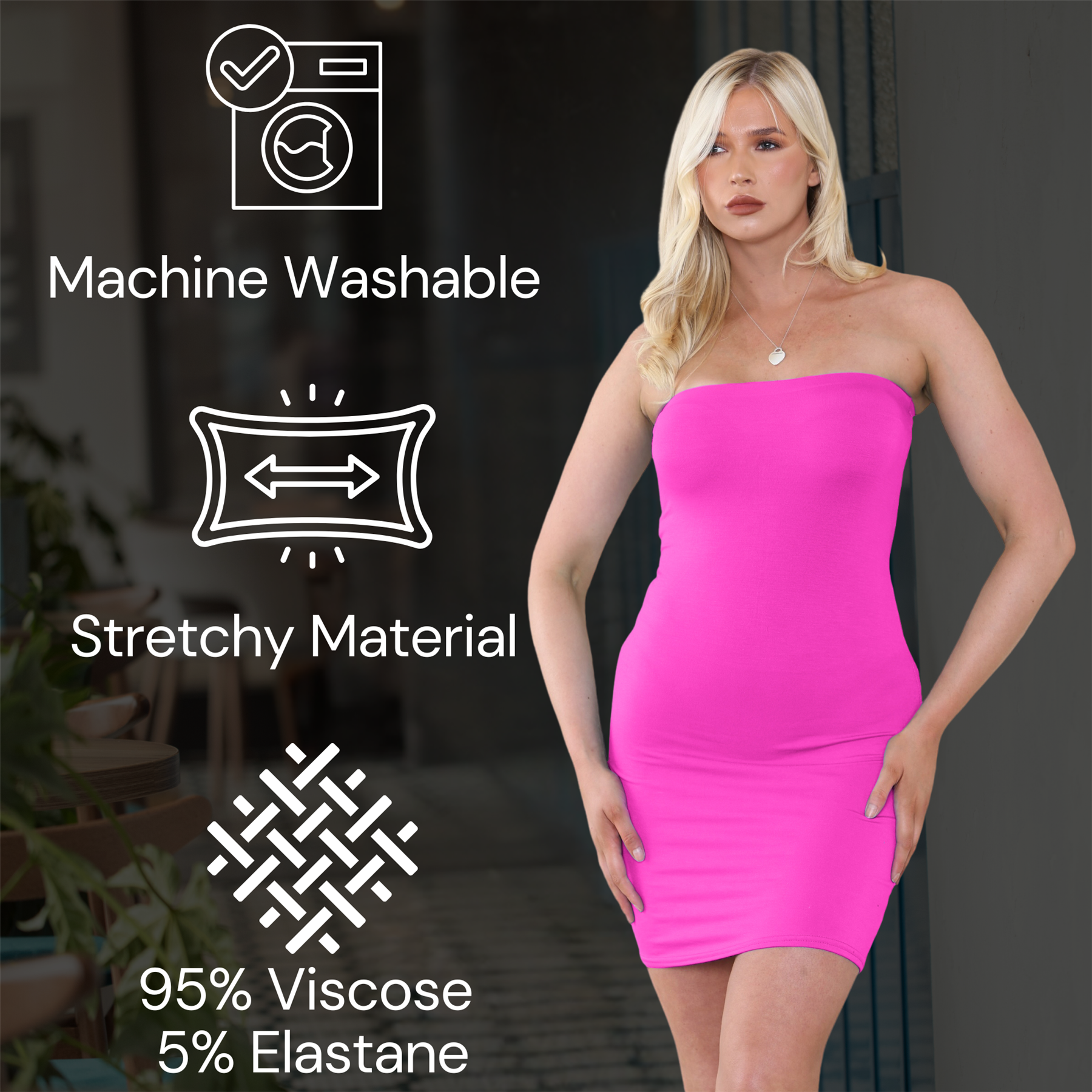 Mujer Vestido ceñido al cuerpo Bandeau Sin mangas Liso BoobTube Elastizado Fiesta Mini Vestido - Imagen 85 de 140
