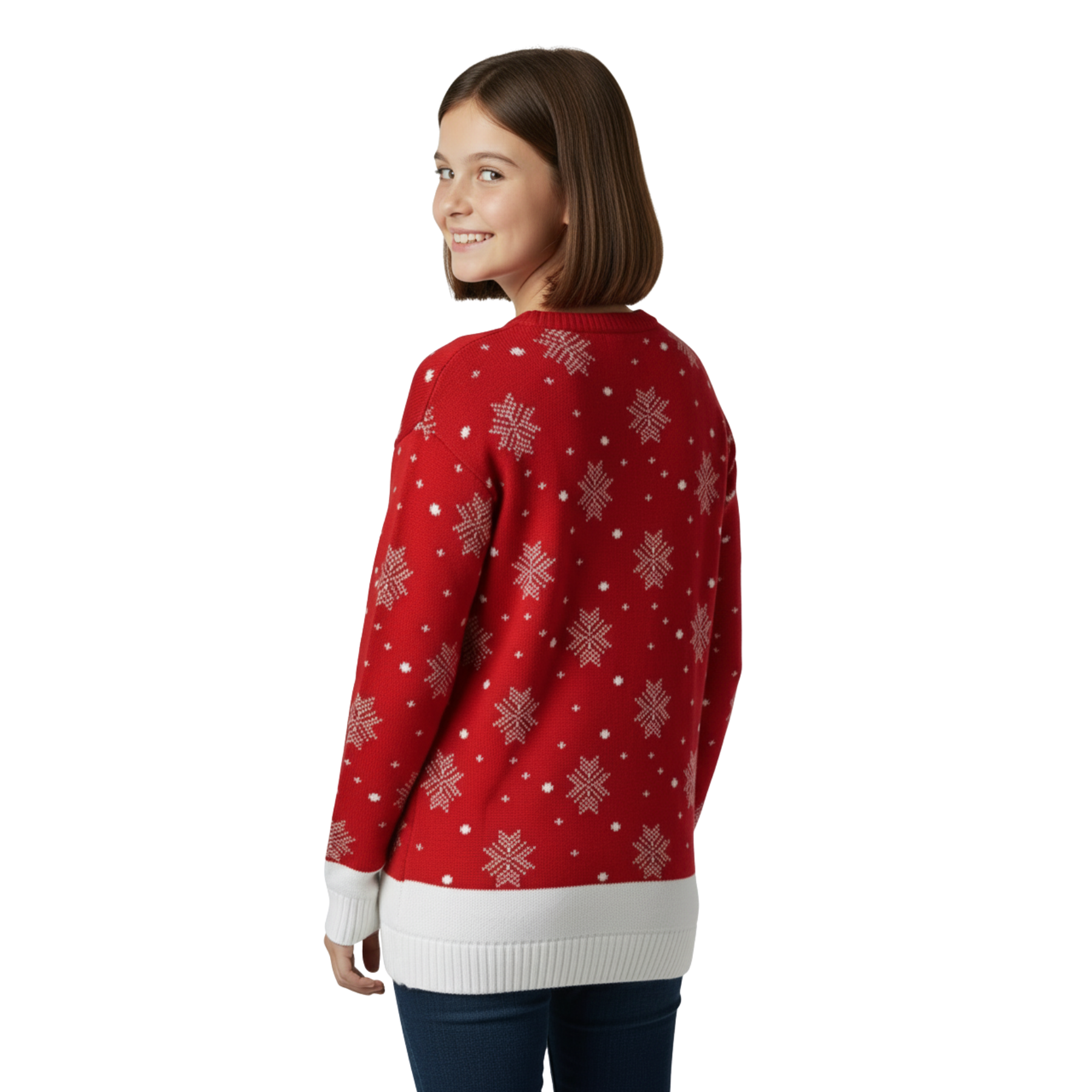 Maglione Renna Bambini Natale Unisex Maglione Girocollo Natale Ragazze Ragazzi Pullover - Foto 11 di 15