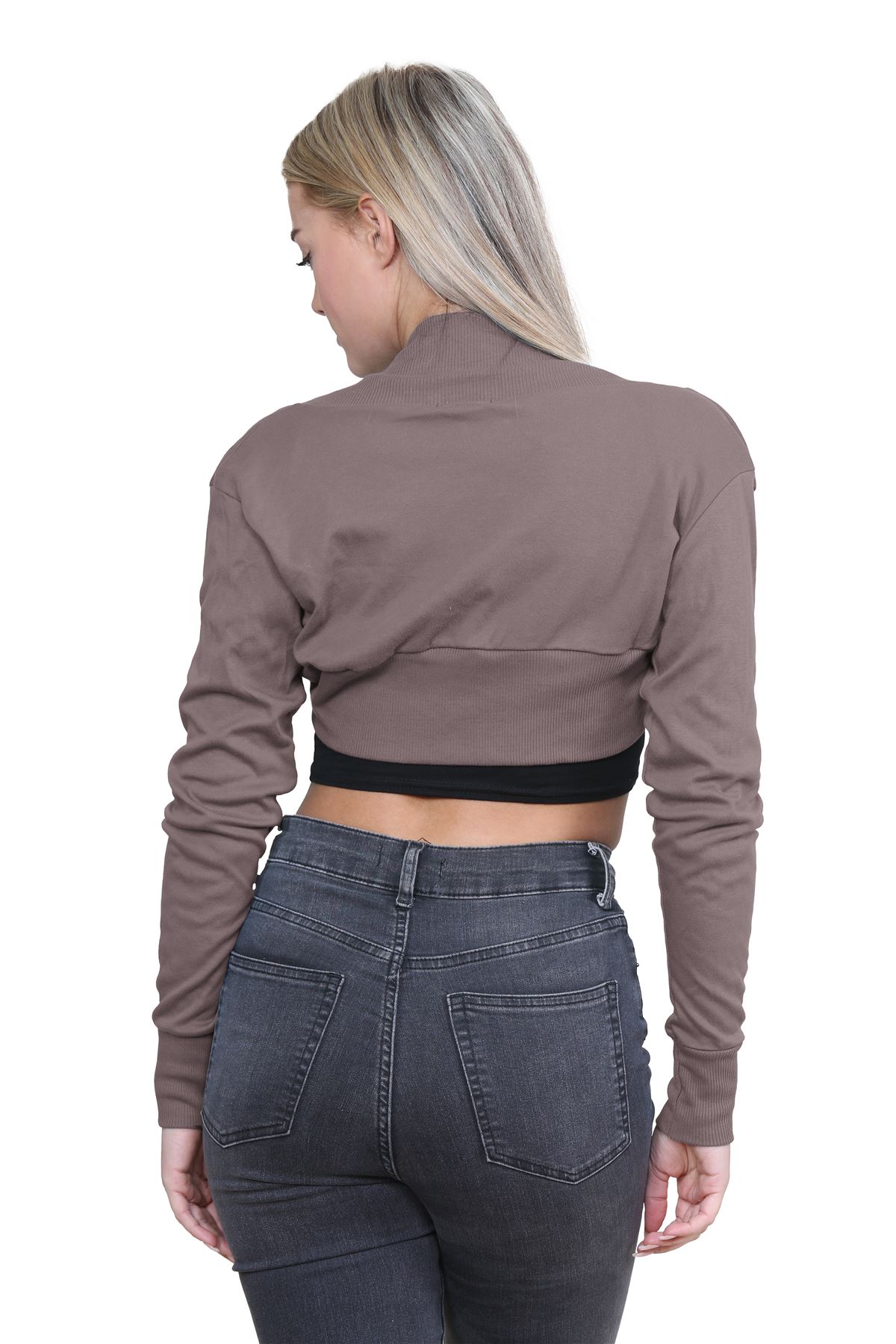Ladies Long Sleeve Cotton Shrug Plain Open Bolero Cardigan Soft Summer Crop Top - Picture 39 of 84