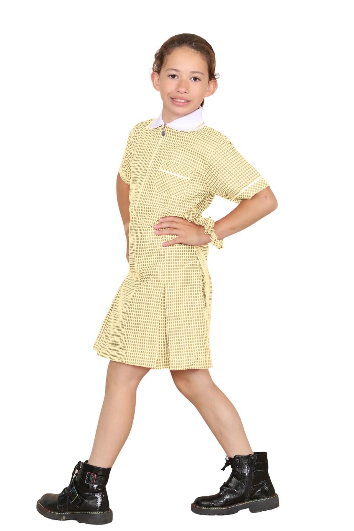 Mädchen Gingham Schule Kurzarm Plissee Kleid Schuluniform Sommer 2er Pack - Bild 45 von 49