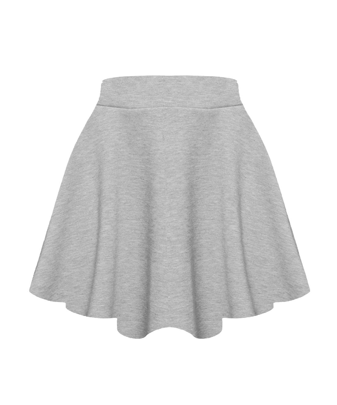 Girls Kids Plain Flared Skirt High Waistband Flippy Stretchy Short Skater Skirt - Picture 30 of 92