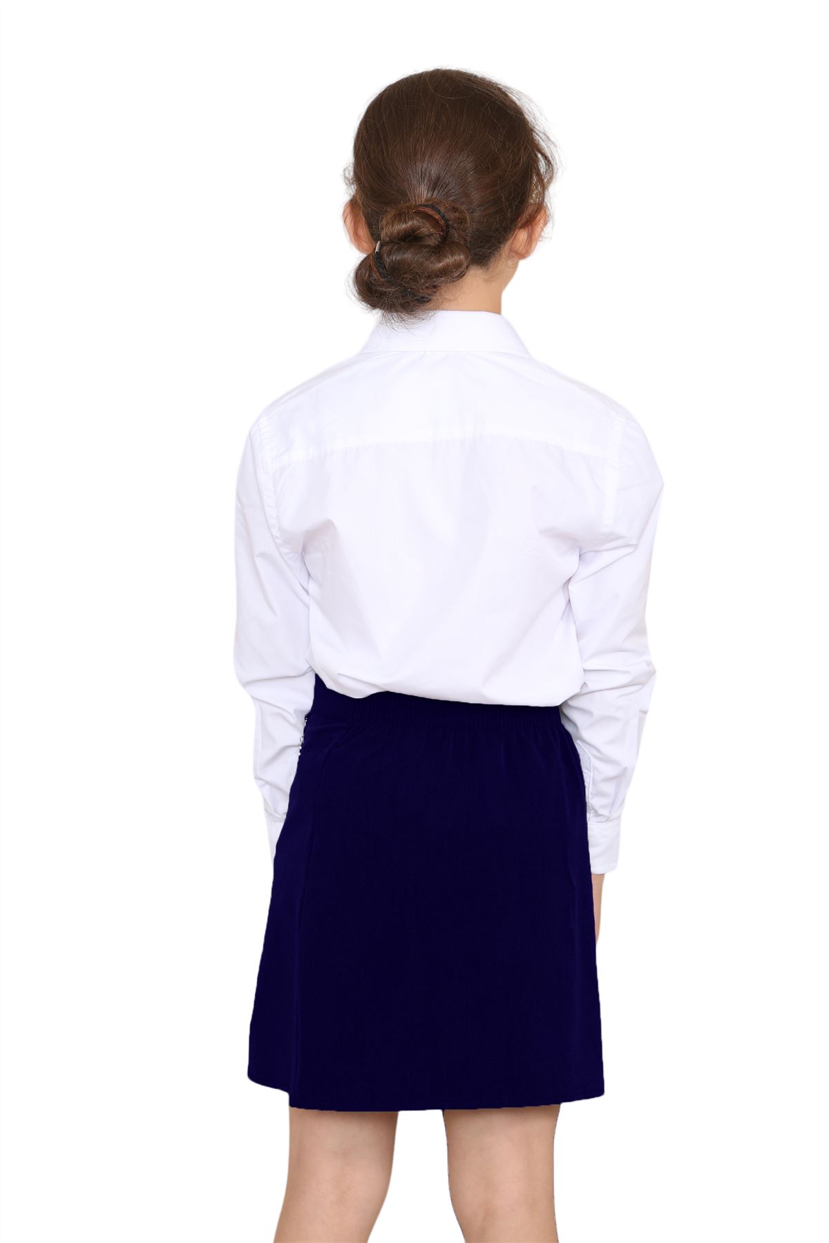 Girls Lycra School Skirt Heart Attachment Front Pocket Elasticated Back Uniform - Picture 25 of 29