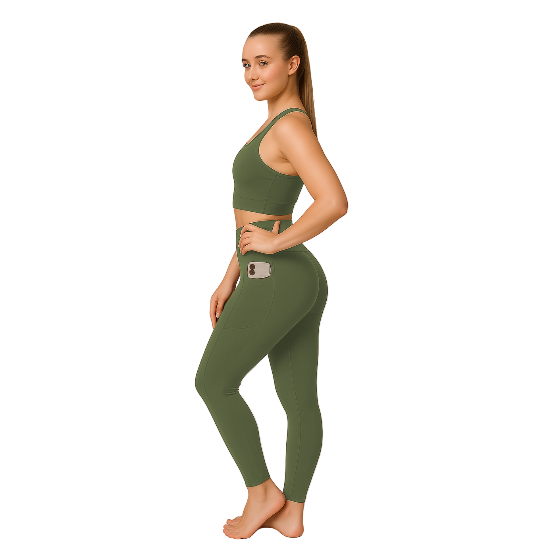 Womens Activewear Leggings High Waist Gym Yoga Workout Leggings With Pockets - Picture 25 of 50