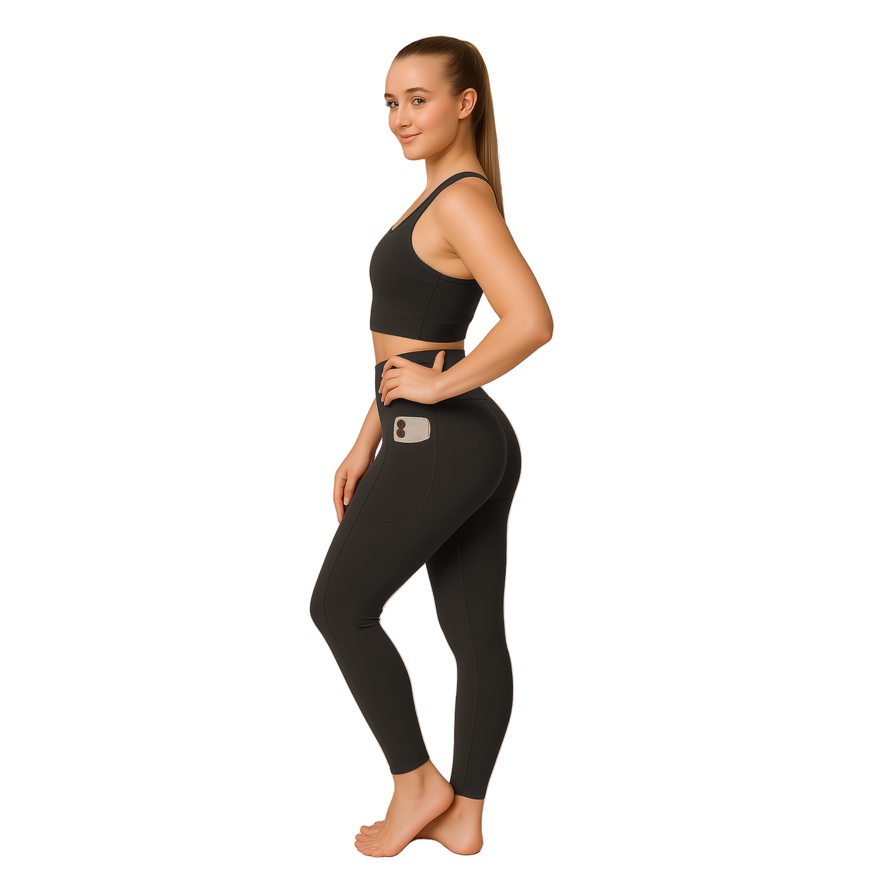 Womens Activewear Leggings High Waist Gym Yoga Workout Leggings With Pockets - Picture 18 of 50