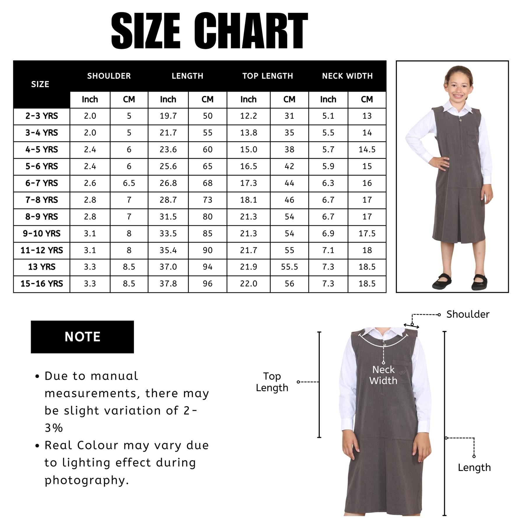 Niñas Vestido Delantal Corazón Bolsillo Plisado Cremallera Uniforme Escolar Vestido Paquete de 2 - Imagen 23 de 25