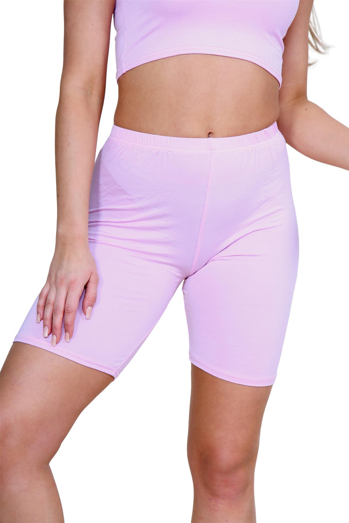 Pantalones Cortos de Ciclismo Lisos Para Mujer Baile Gimnasio Pantalones Cortos Elásticos Activos Paquete de 3 - Imagen 3 de 268