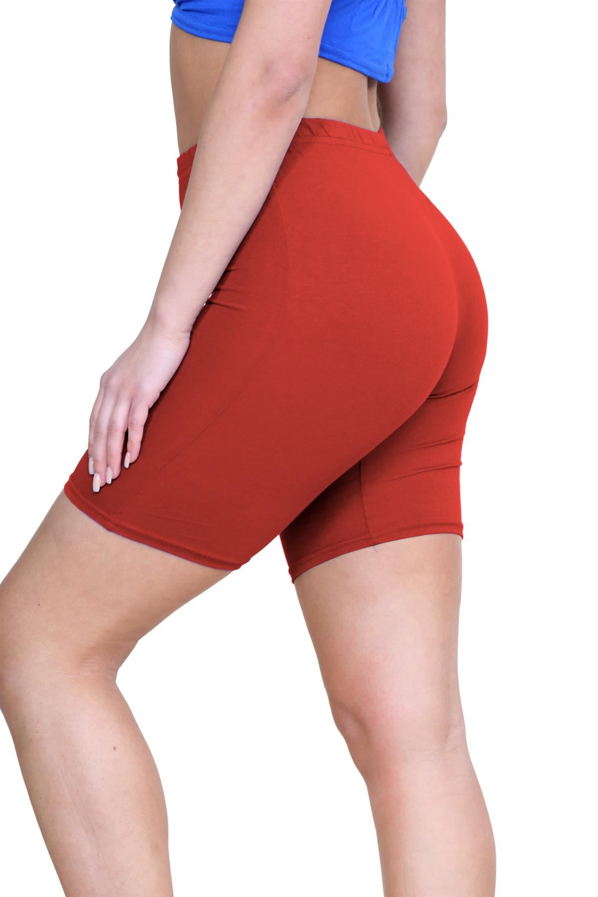 Pantalones Cortos de Ciclismo Lisos Para Mujer Baile Gimnasio Pantalones Cortos Elásticos Activos Paquete de 3 - Imagen 207 de 268