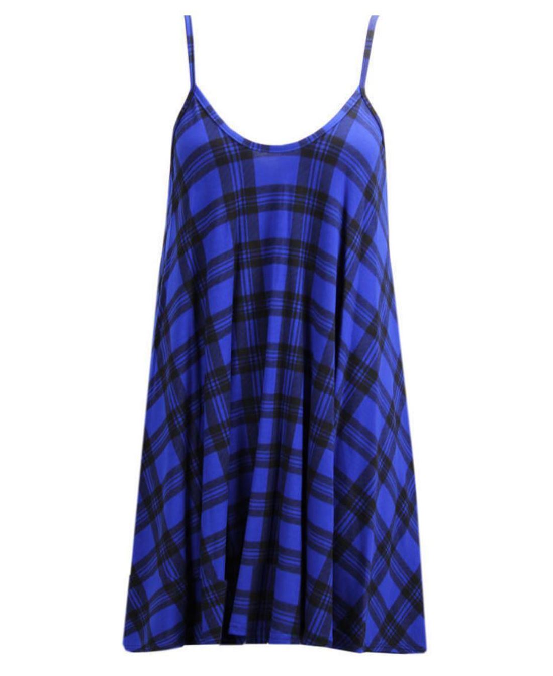 Womens Printed Cami Dress Flared Strappy Long Camisole Swing Mini Dress Vest Top - Picture 6 of 21