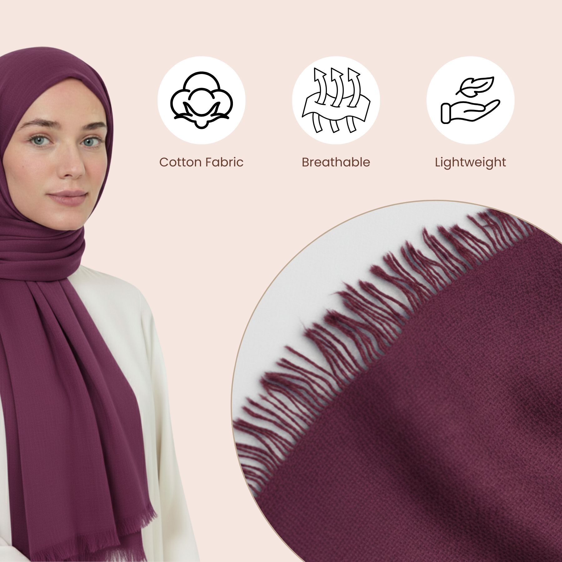 Baumwolle Modal Hijab Frauen Muslim Uni Schal Weich Halstuch Stola Islamisches Kopftuch - Bild 126 von 183