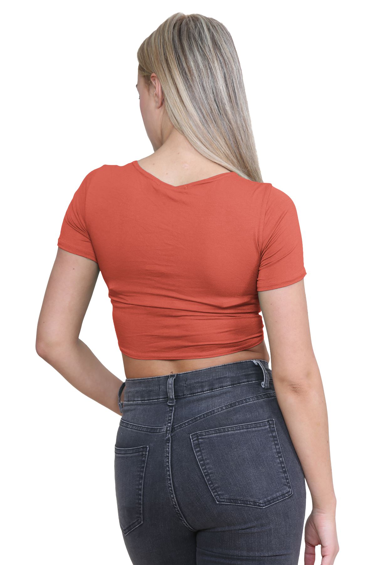 Damen-Cardigan Kurzarm vorne zum Binden einfach Bolero Achselzucken lässig bauchfrei Oberteil - Bild 100 von 133