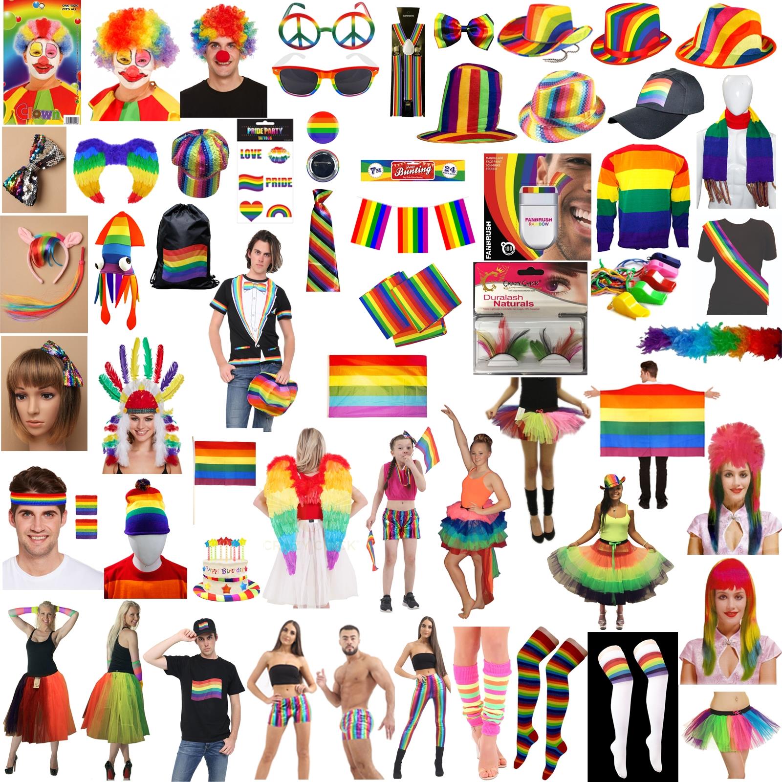 Pride Rainbow Cape Festival Parade Party Fancy Dress Accessories