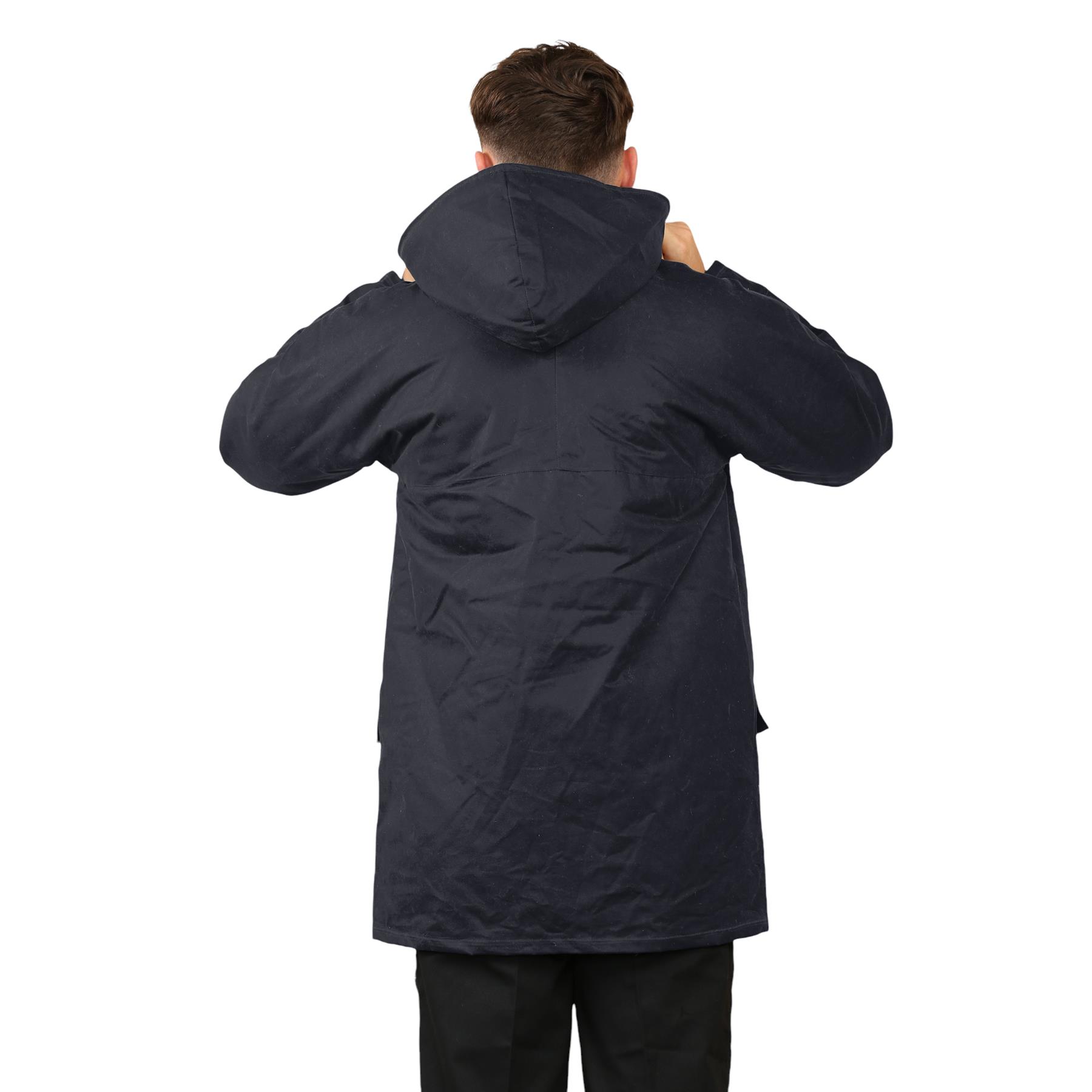 Mens Wax Jacket Padded Hooded Hiking Fishing Cotton Countryman Warm Outdoor Coat - Picture 19 of 21