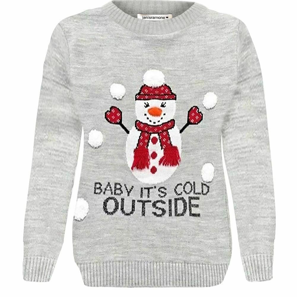 Christmas Reindeer Jumper Womens Knitted Funny Xmas Sweater Unisex Retro Jumpers - Picture 100 of 128