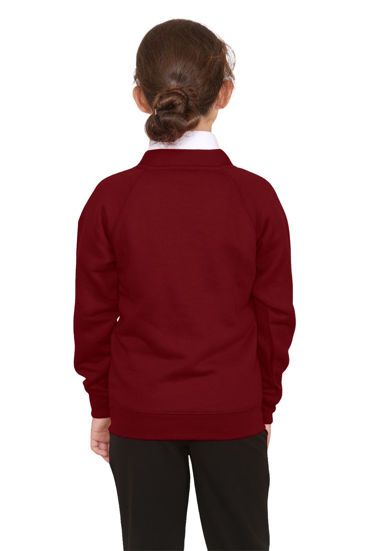 Niñas Cuello en V Cárdigan Uniforme Escolar Manga Larga Jersey Niños Niños Suéter 2-13 Años - Imagen 40 de 44