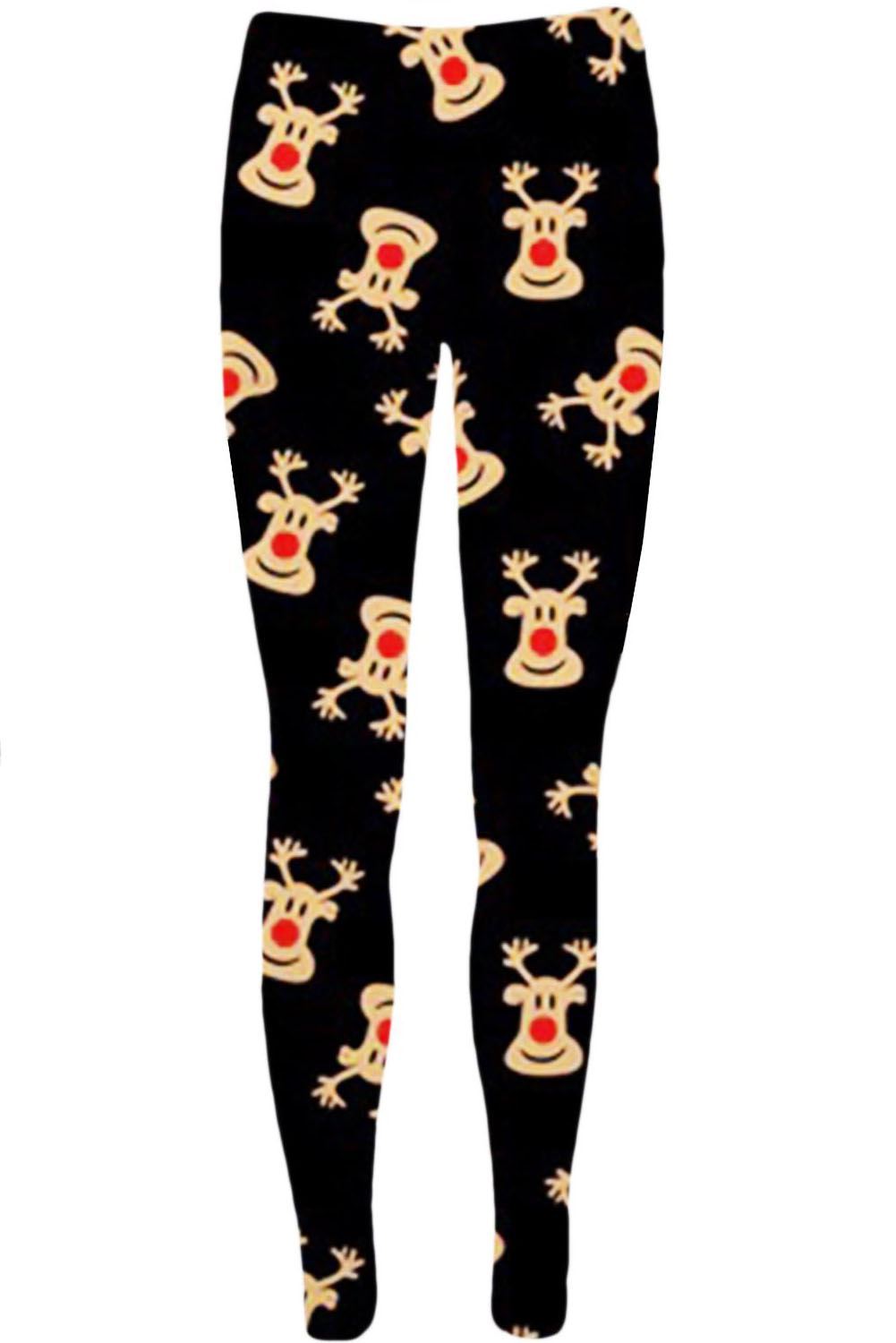New Ladies Xmas Santa Snowman Printed 
