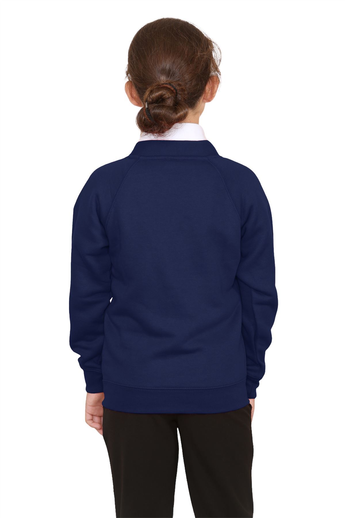 Niñas Cuello en V Cárdigan Uniforme Escolar Manga Larga Jersey Niños Niños Suéter 2-13 Años - Imagen 20 de 44