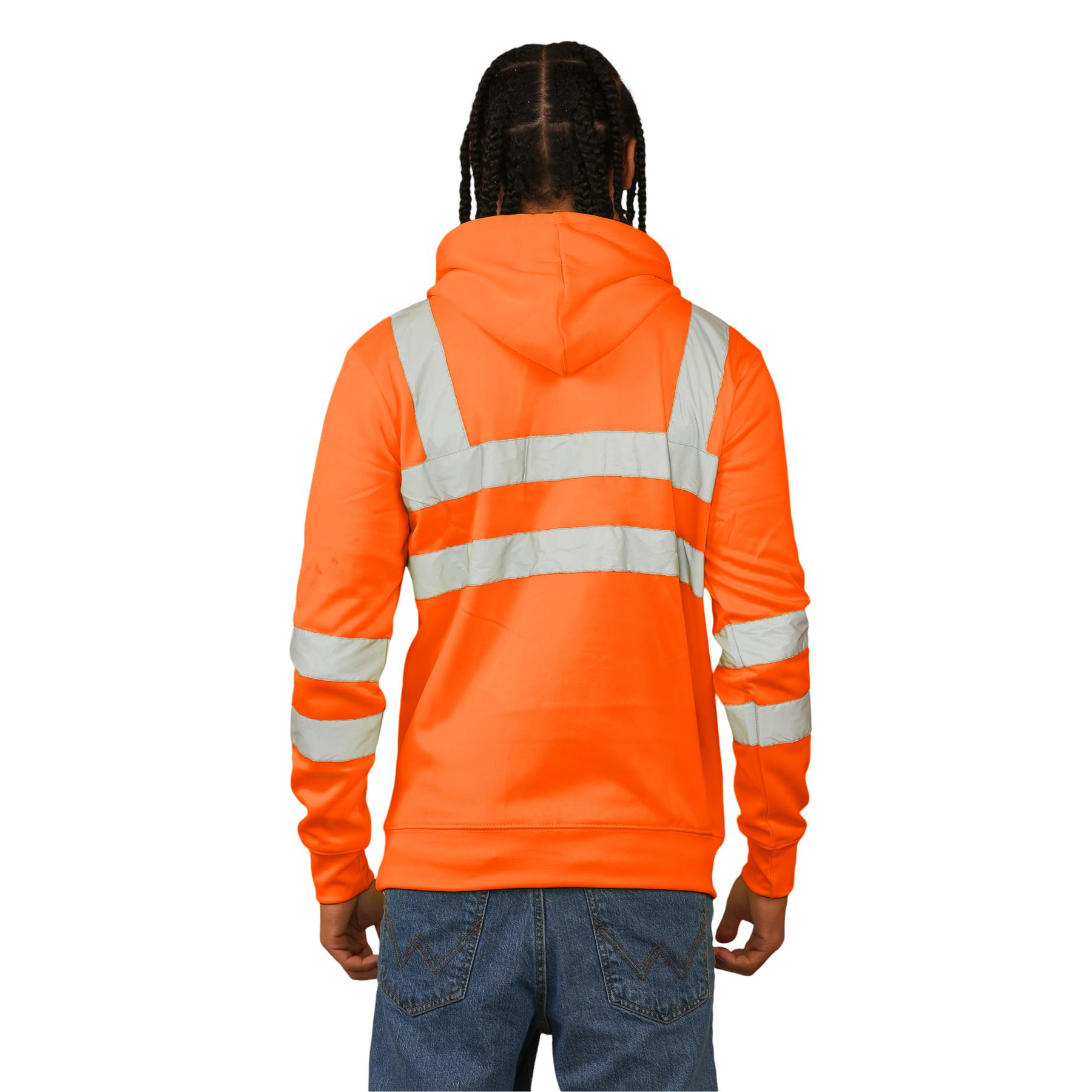 Sudadera con capucha para hombre Hi Vis alta visibilidad lana seguridad ropa de trabajo jersey con capucha saltador - Imagen 8 de 21