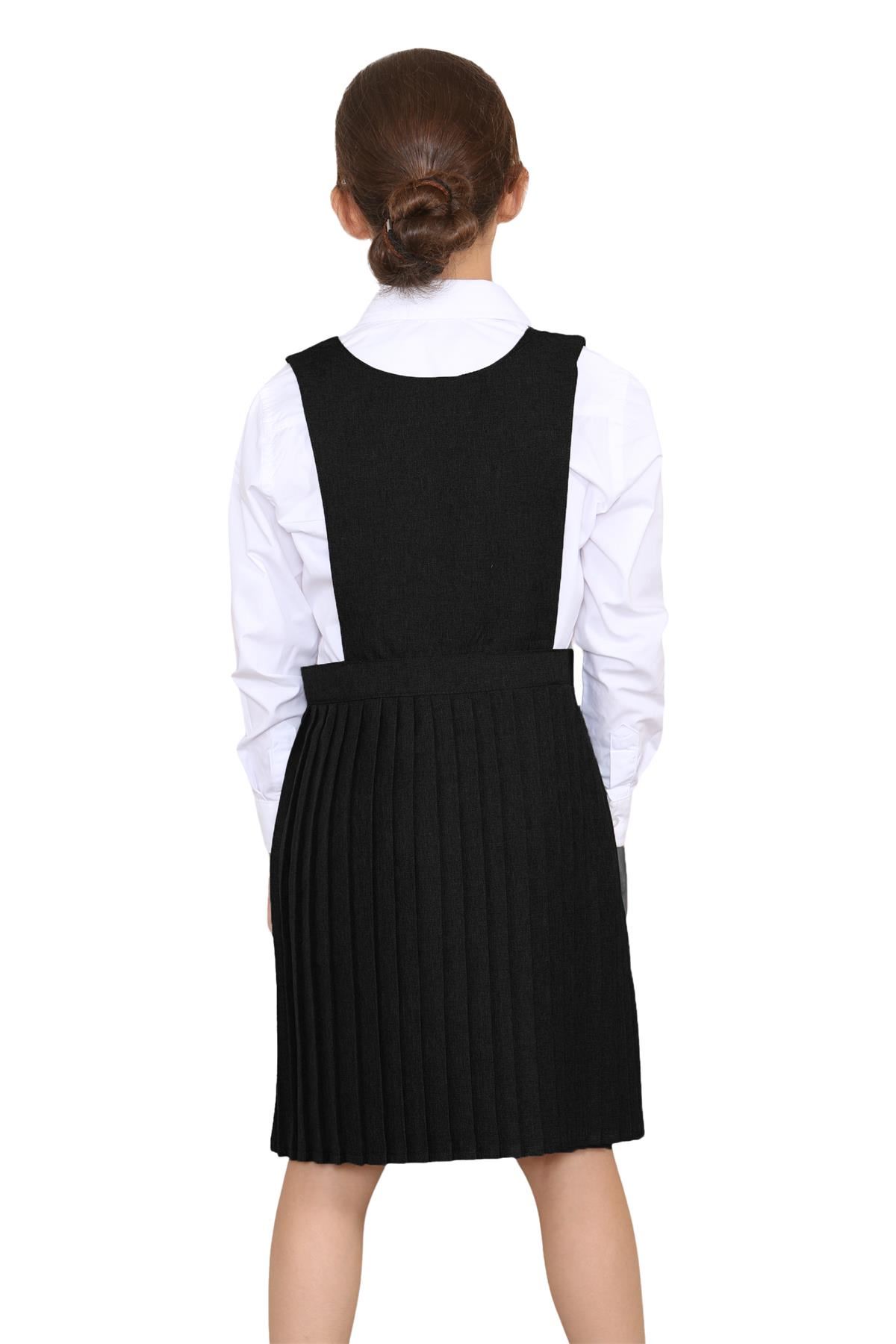 Niñas Babero Delantal Tartán Vestido Envolvente Cuchillo Plisado Uniforme Escolar Paquete de 2 - Imagen 5 de 64