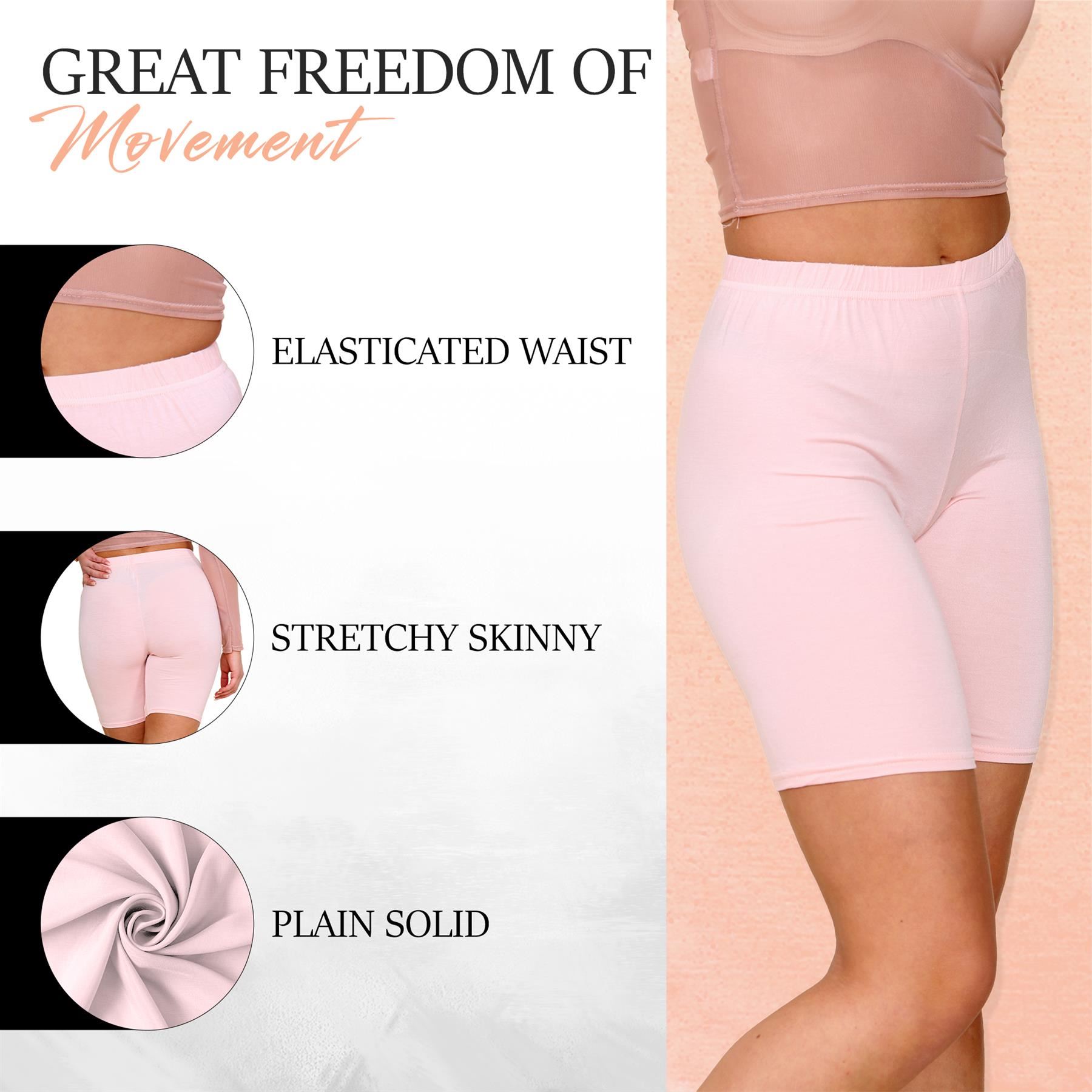 Pantalones Cortos de Ciclismo Lisos Para Mujer Baile Gimnasio Pantalones Cortos Elásticos Activos Paquete de 3 - Imagen 170 de 268
