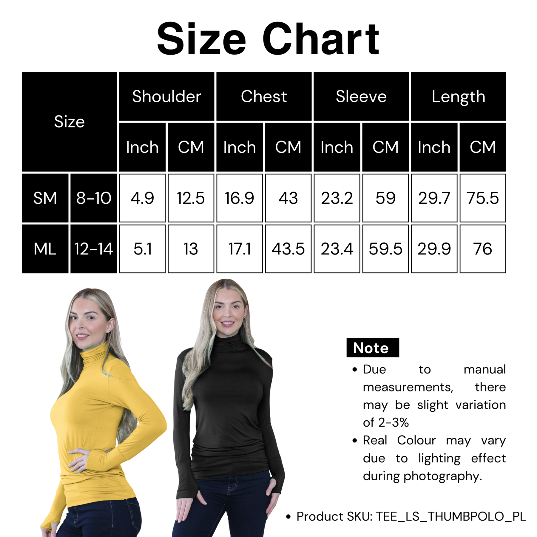 Womens Thumb Hole Polo Neck Jumper Ladies Plain Long Sleeve Casual T-Shirt Top - Picture 65 of 87