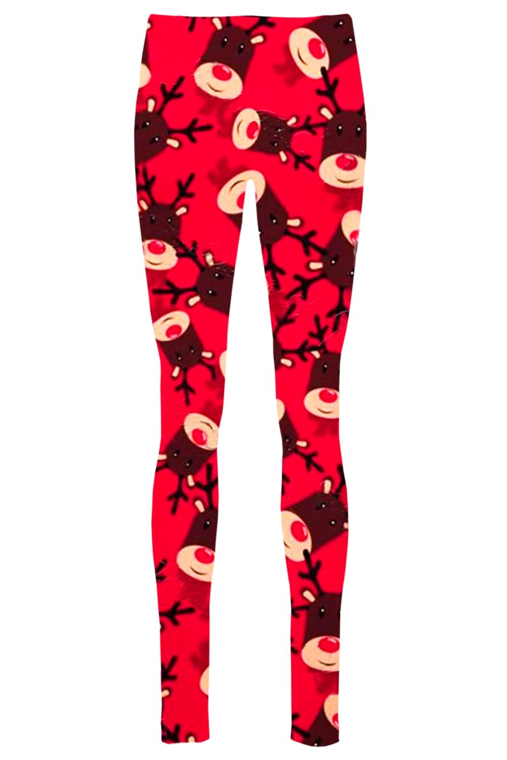 New Ladies Xmas Santa Snowman Printed 