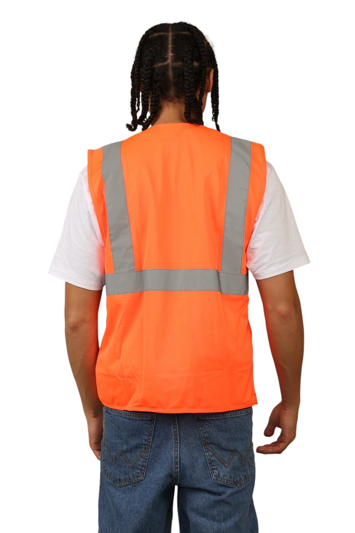 Chaleco de alta visibilidad para hombre chaleco de seguridad reflectante chaqueta de trabajo de alta visibilidad - Imagen 5 de 13