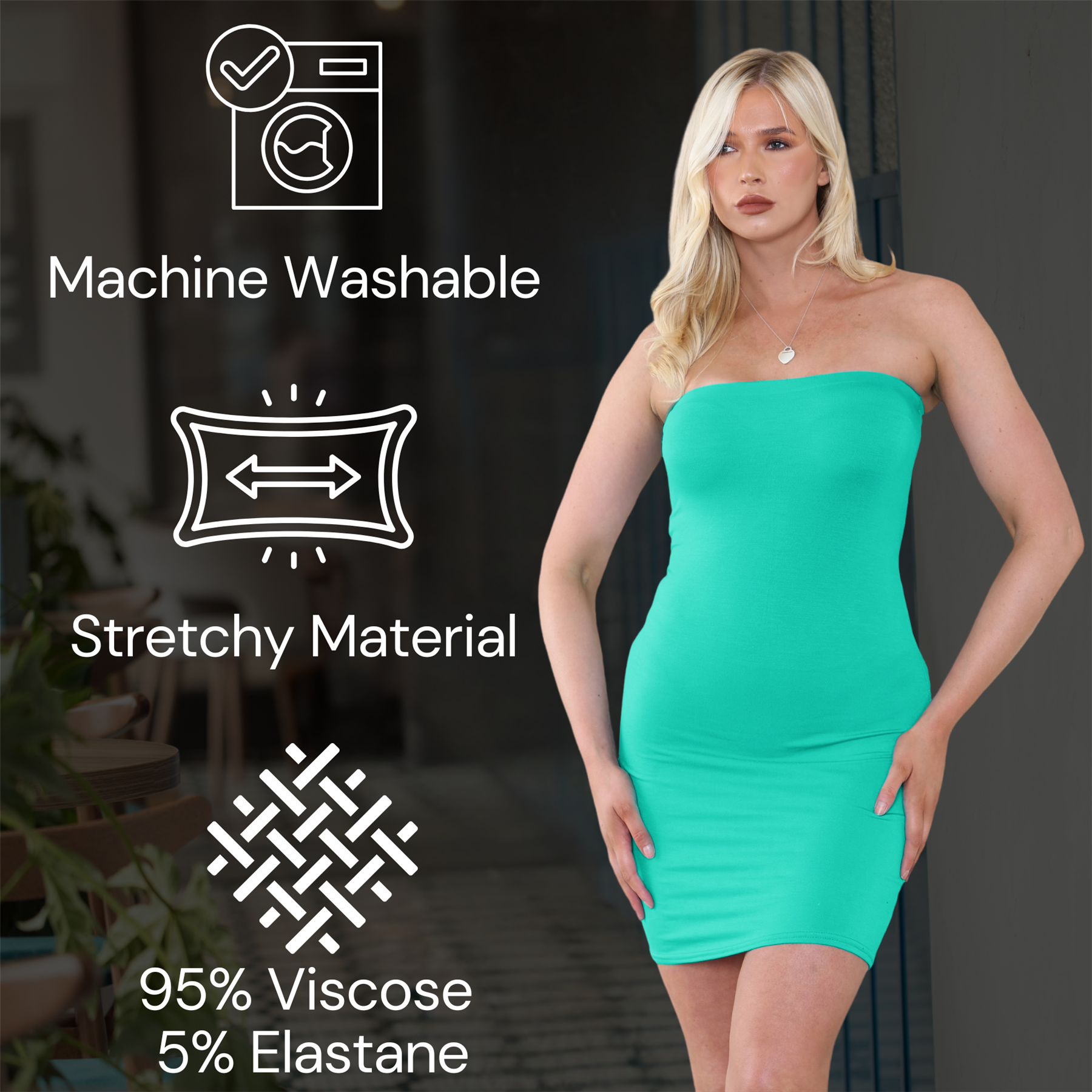 Mujer Vestido ceñido al cuerpo Bandeau Sin mangas Liso BoobTube Elastizado Fiesta Mini Vestido - Imagen 54 de 140