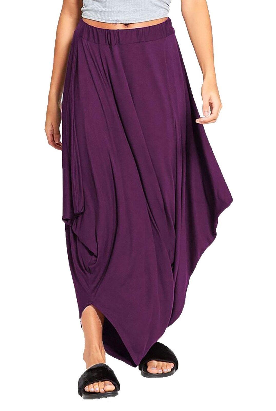 FASHIONISM Pantaloni Da Donna Ali Baba 3/4 Hareem Da Donna, Tinta Unita - Foto 5