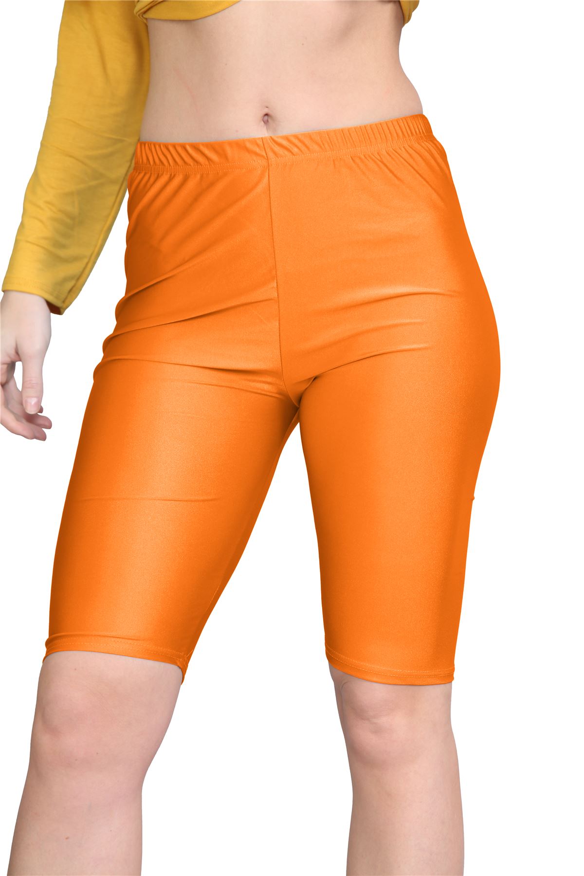 Damas Pantalones Cortos de Ciclismo Lisos Estirados Lycra Brillante Gimnasio Yoga Baile Pantalones Cortos - Imagen 32 de 100