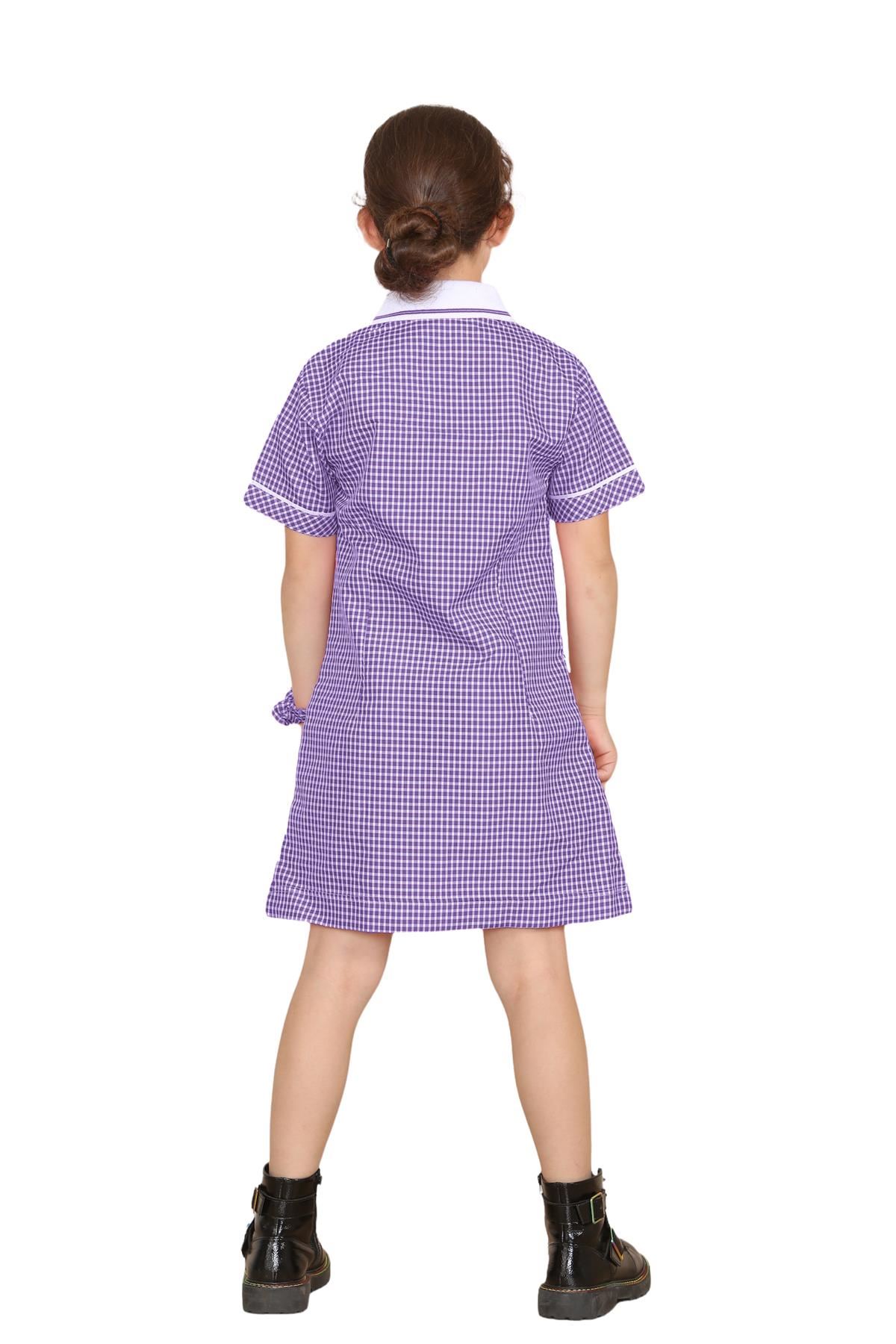 Mädchen Gingham Schule Kurzarm Plissee Kleid Schuluniform Sommer 2er Pack - Bild 26 von 49