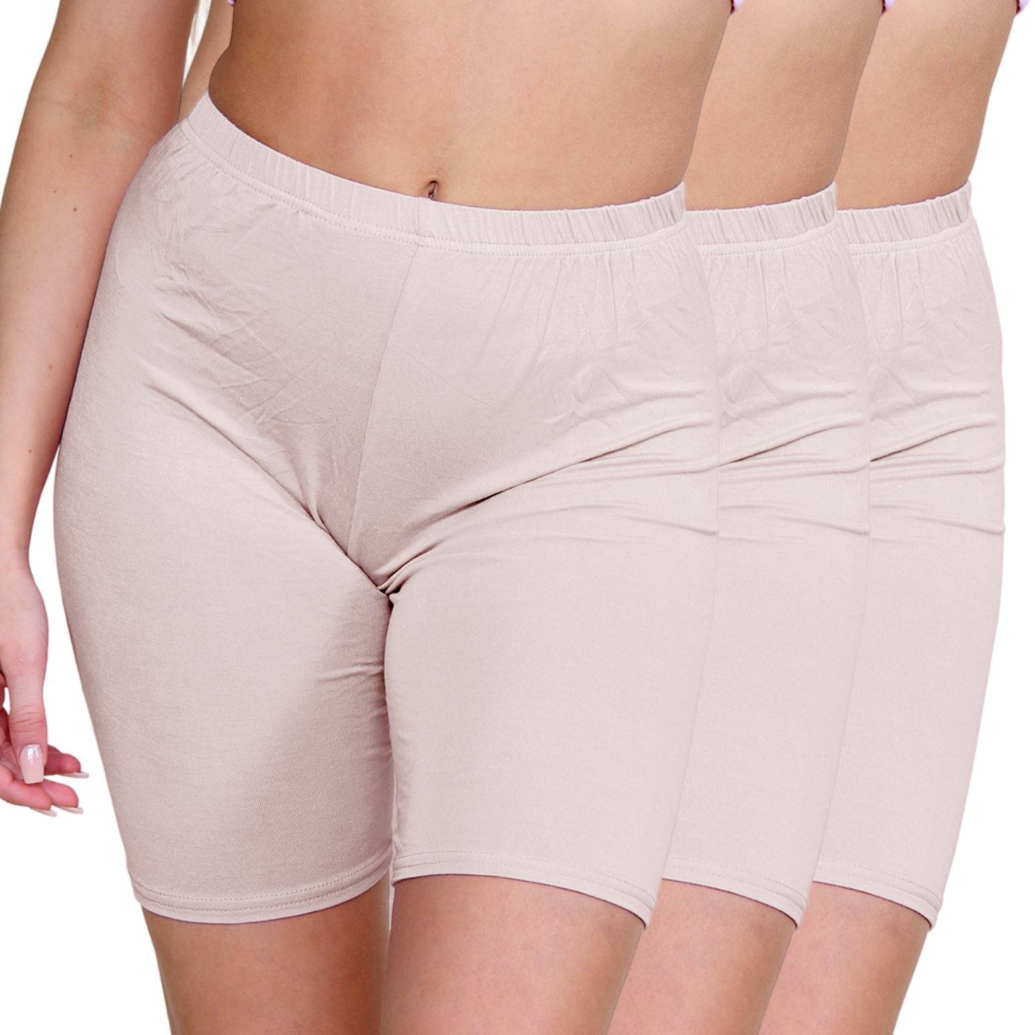 Pantalones Cortos de Ciclismo Lisos Para Mujer Baile Gimnasio Pantalones Cortos Elásticos Activos Paquete de 3 - Imagen 221 de 268