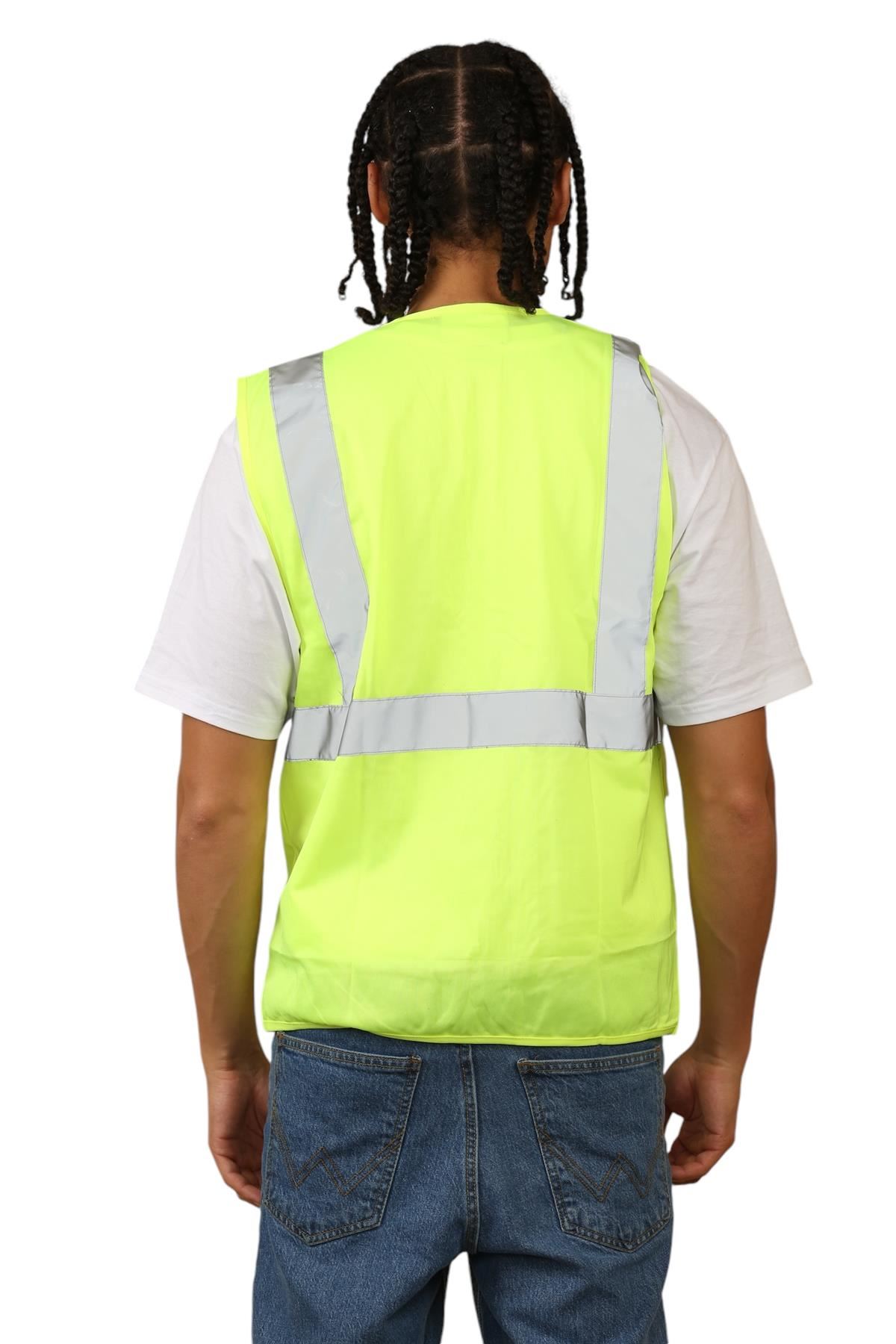 Chaleco de alta visibilidad para hombre chaleco de seguridad reflectante chaqueta de trabajo de alta visibilidad - Imagen 11 de 13
