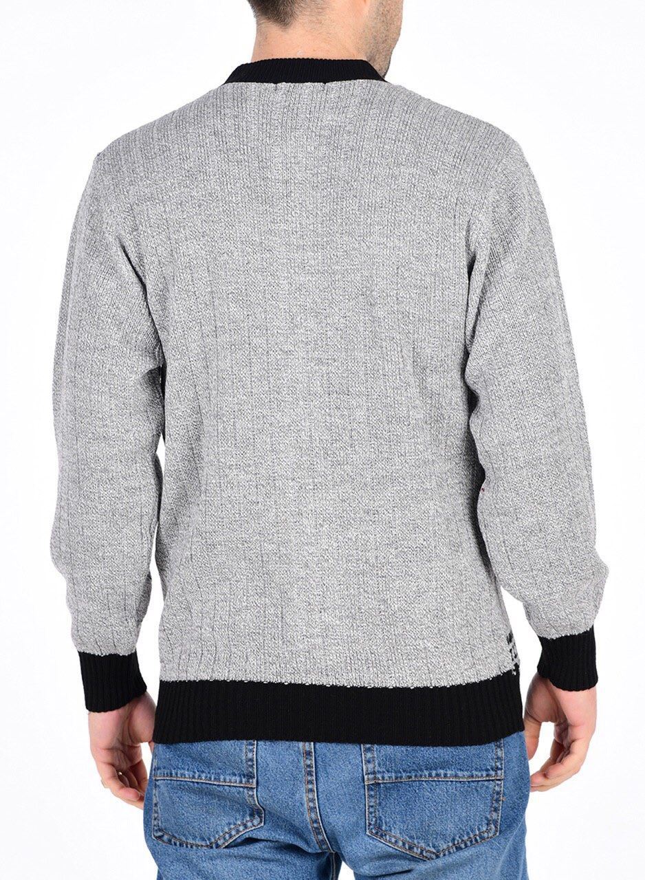 New Mens Argyle Diamond Print Gents Grandad Sweater Zipper Front Pocket Cardigan