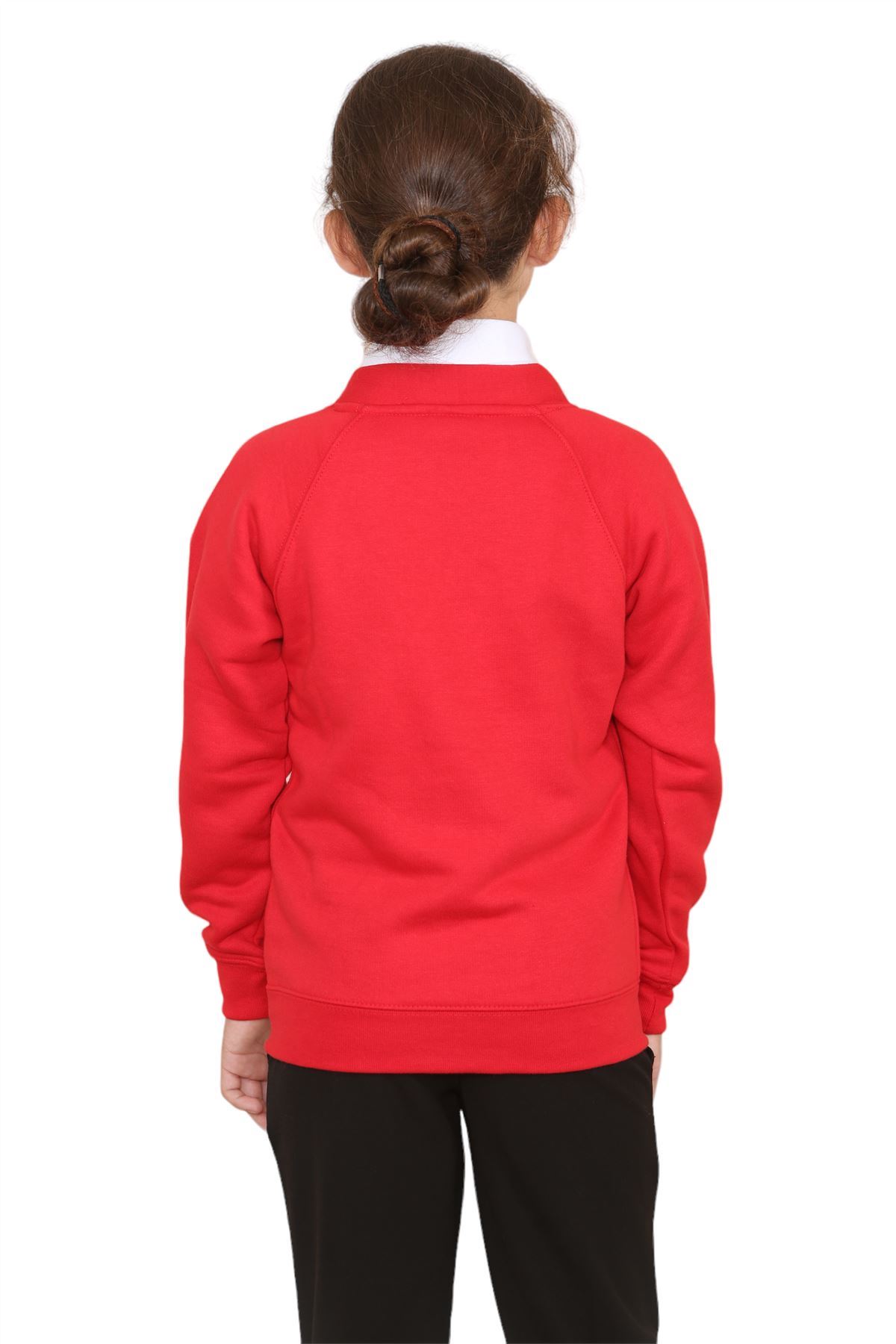 Niñas Cuello en V Cárdigan Uniforme Escolar Manga Larga Jersey Niños Niños Suéter 2-13 Años - Imagen 27 de 44