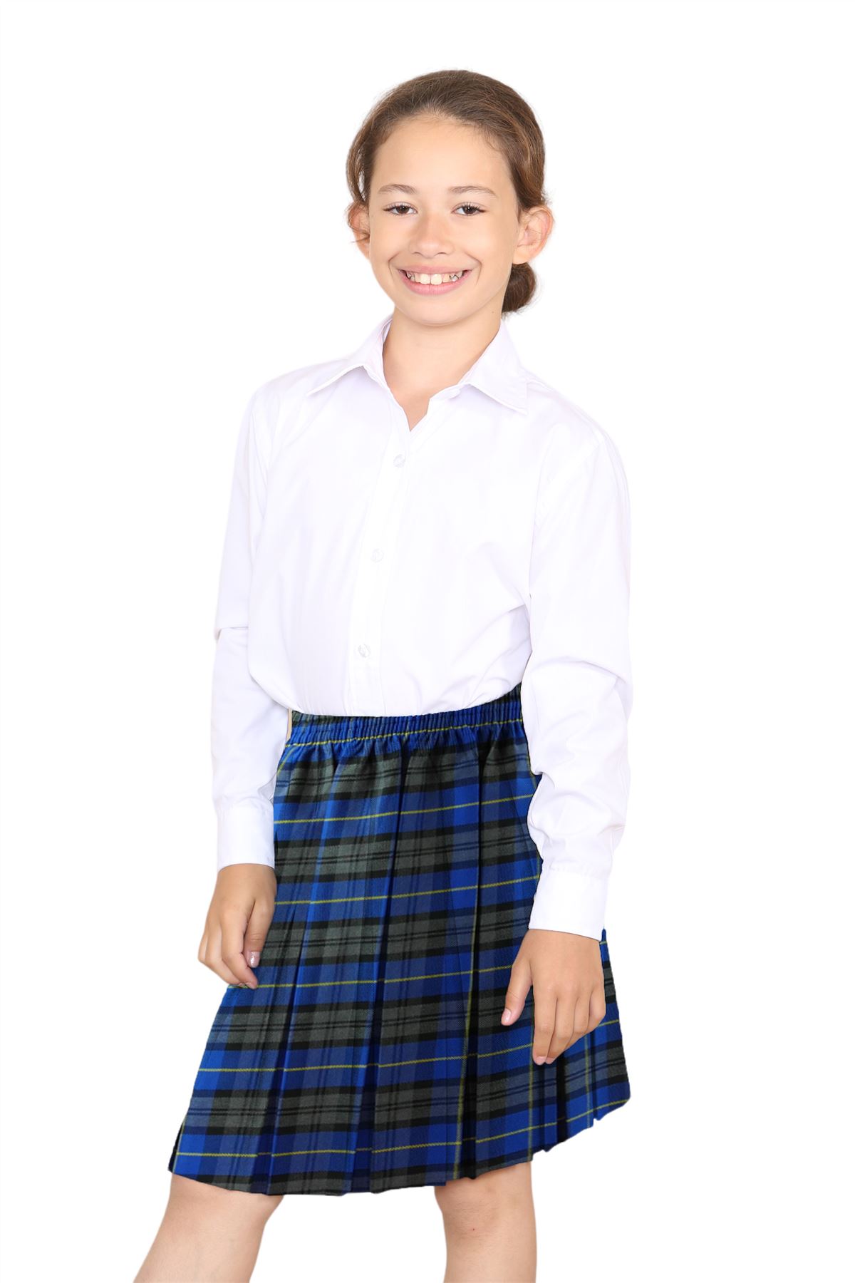 Mädchen Box Plissee Rock Schule Allround elastische Taille Uniform Kinder Röcke - Bild 79 von 92