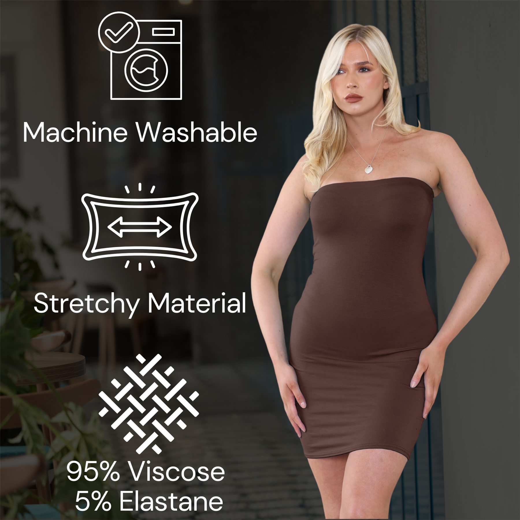 Mujer Vestido ceñido al cuerpo Bandeau Sin mangas Liso BoobTube Elastizado Fiesta Mini Vestido - Imagen 21 de 140
