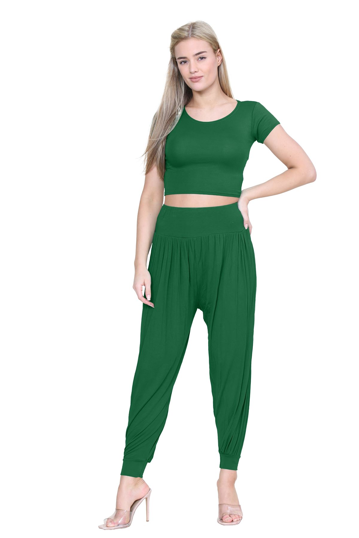 Womens Alibaba Harem Leggings Cuffed Bottoms Plain Hareem Trousers Baggy Pants - Picture 15 of 130