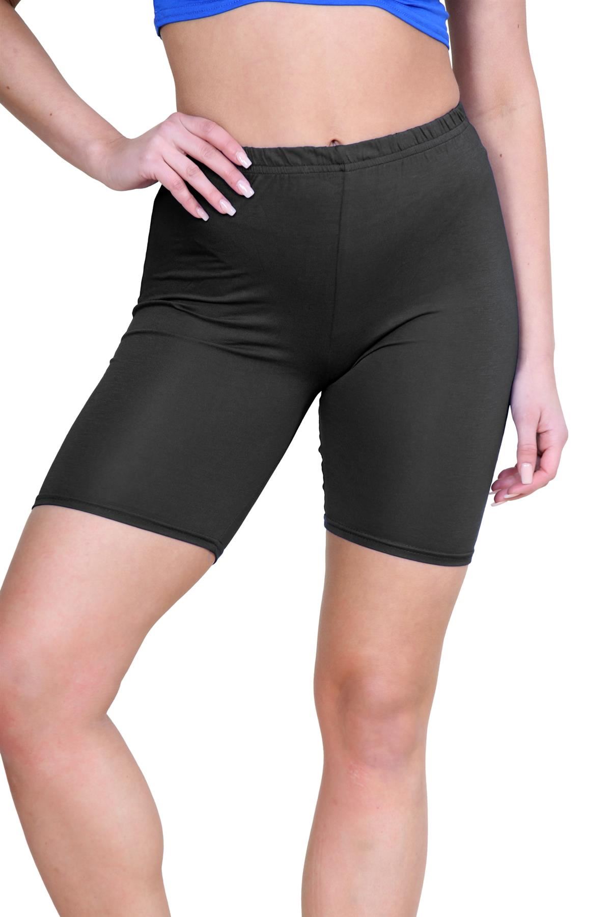 Pantalones Cortos de Ciclismo Lisos Para Mujer Baile Gimnasio Pantalones Cortos Elásticos Activos Paquete de 3 - Imagen 50 de 268