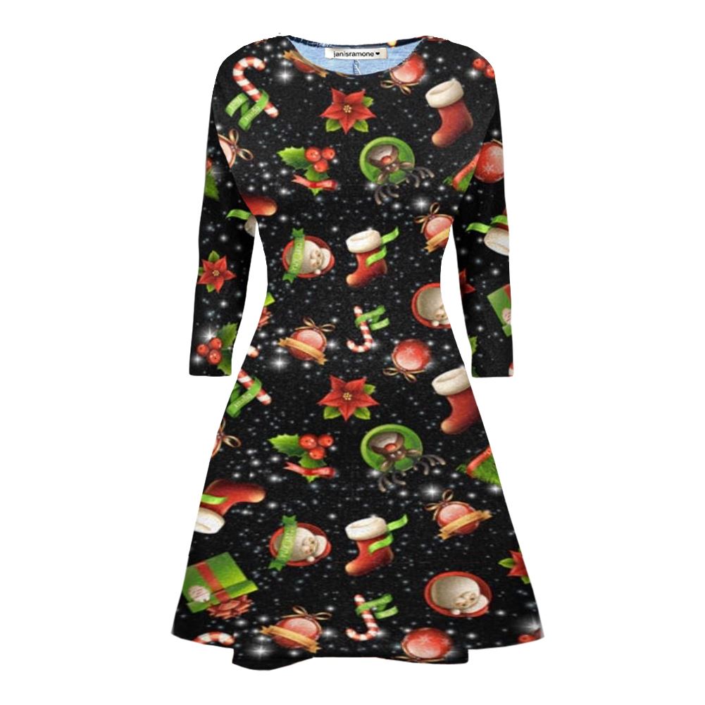 Nouveau Femme Noël Pain D'épice Noël Bow flocon de neige Noël D'épice Fête De Noël Mini Robe Swing b54740 Nouveau Femme Noël Pain D'épice Noël Bow flocon de neige Noël D'épice Fête De Noël Mini Robe Swing b54740
