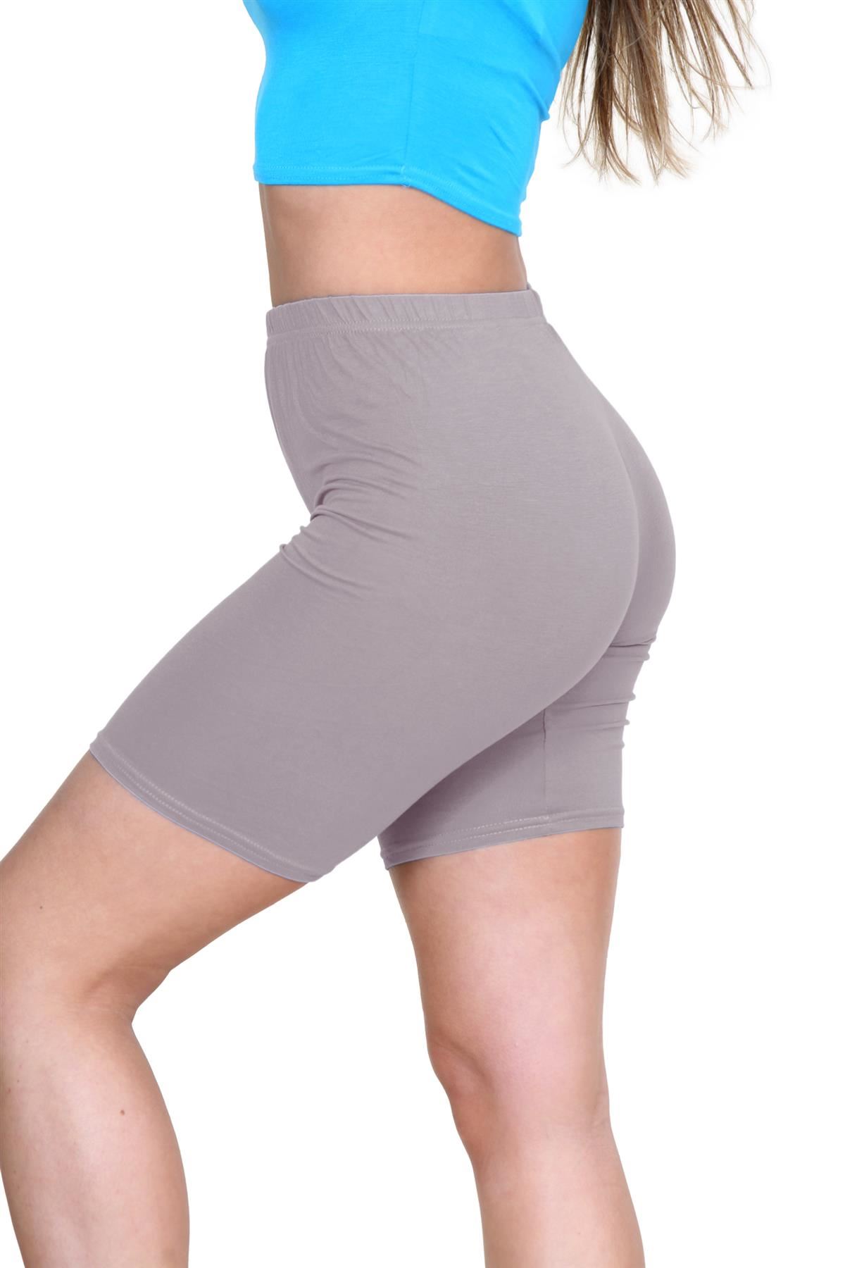 Pantalones Cortos de Ciclismo Lisos Para Mujer Baile Gimnasio Pantalones Cortos Elásticos Activos Paquete de 3 - Imagen 115 de 268