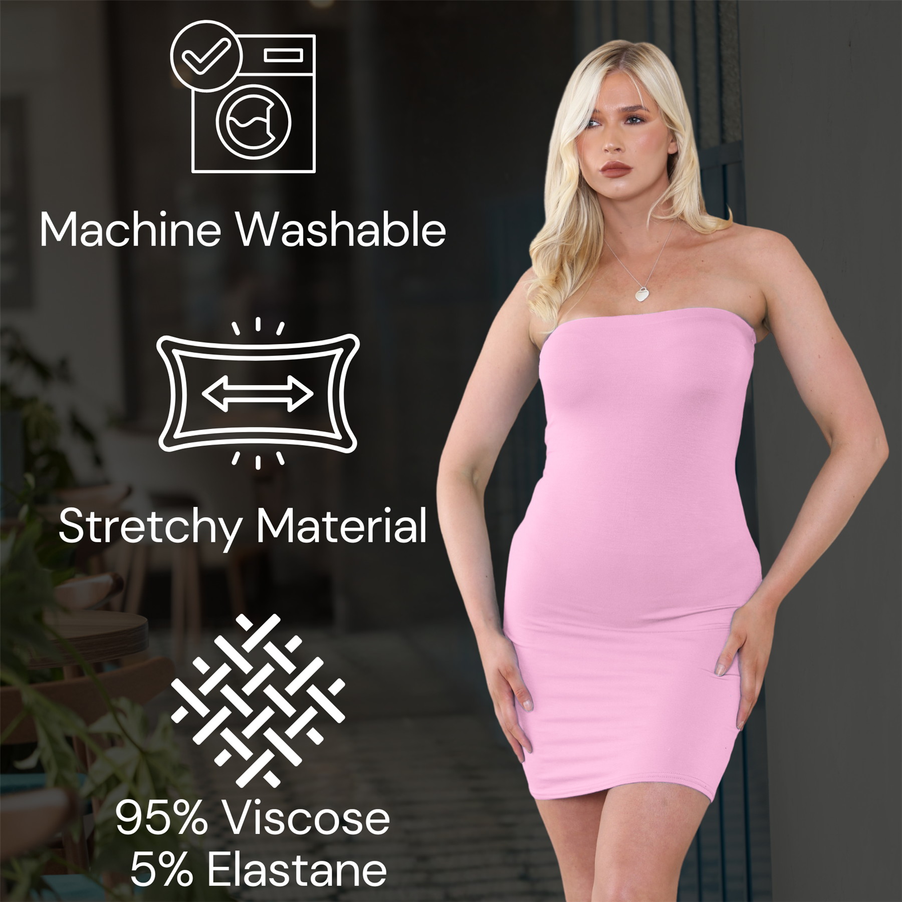 Mujer Vestido ceñido al cuerpo Bandeau Sin mangas Liso BoobTube Elastizado Fiesta Mini Vestido - Imagen 113 de 140
