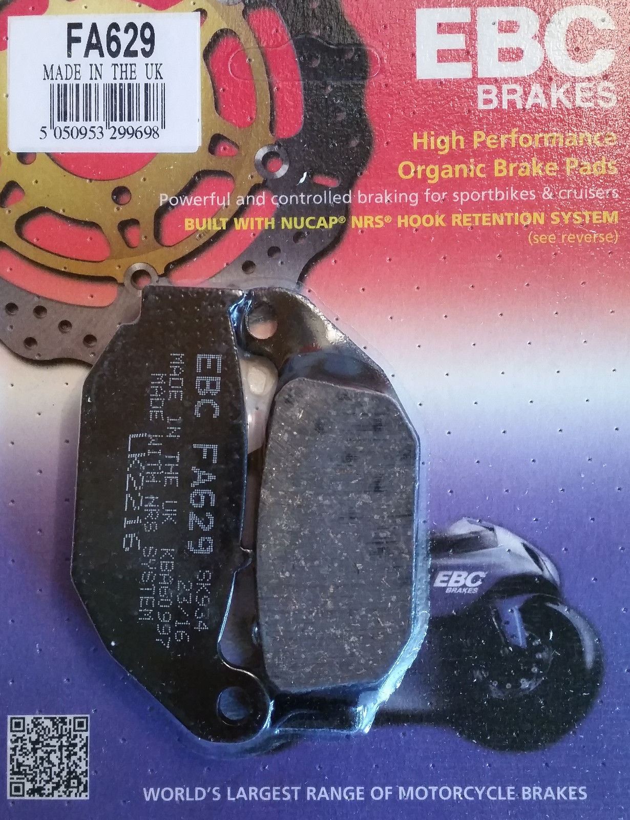 EBC Organic Front Brake Pads For Honda 2014 CBR125R